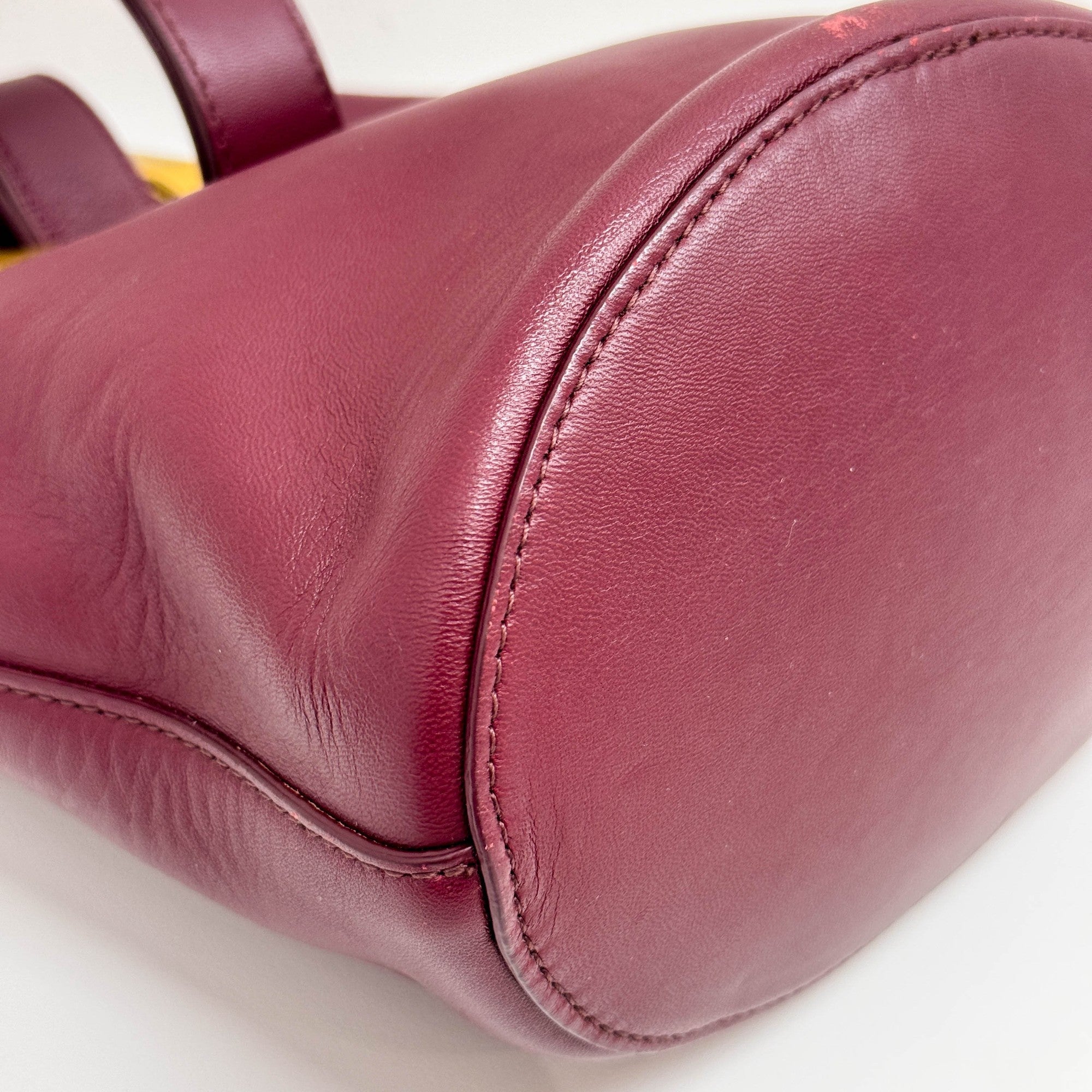 Drop Bordeaux Red Leather Shoulder Bag