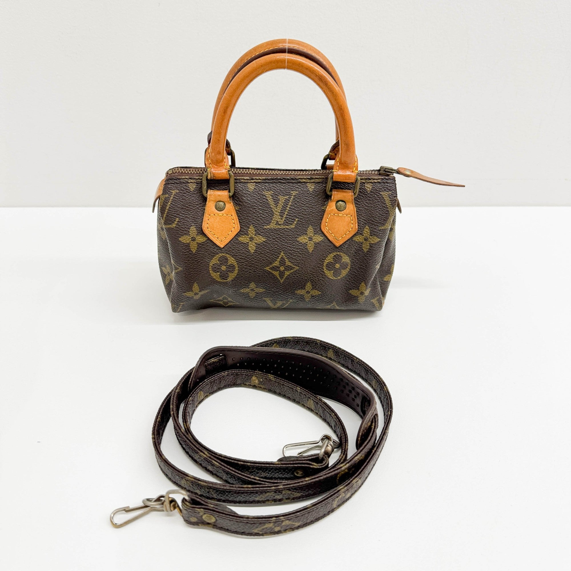 Mini Speedy Brown Monogram Canvas Two Way Bag