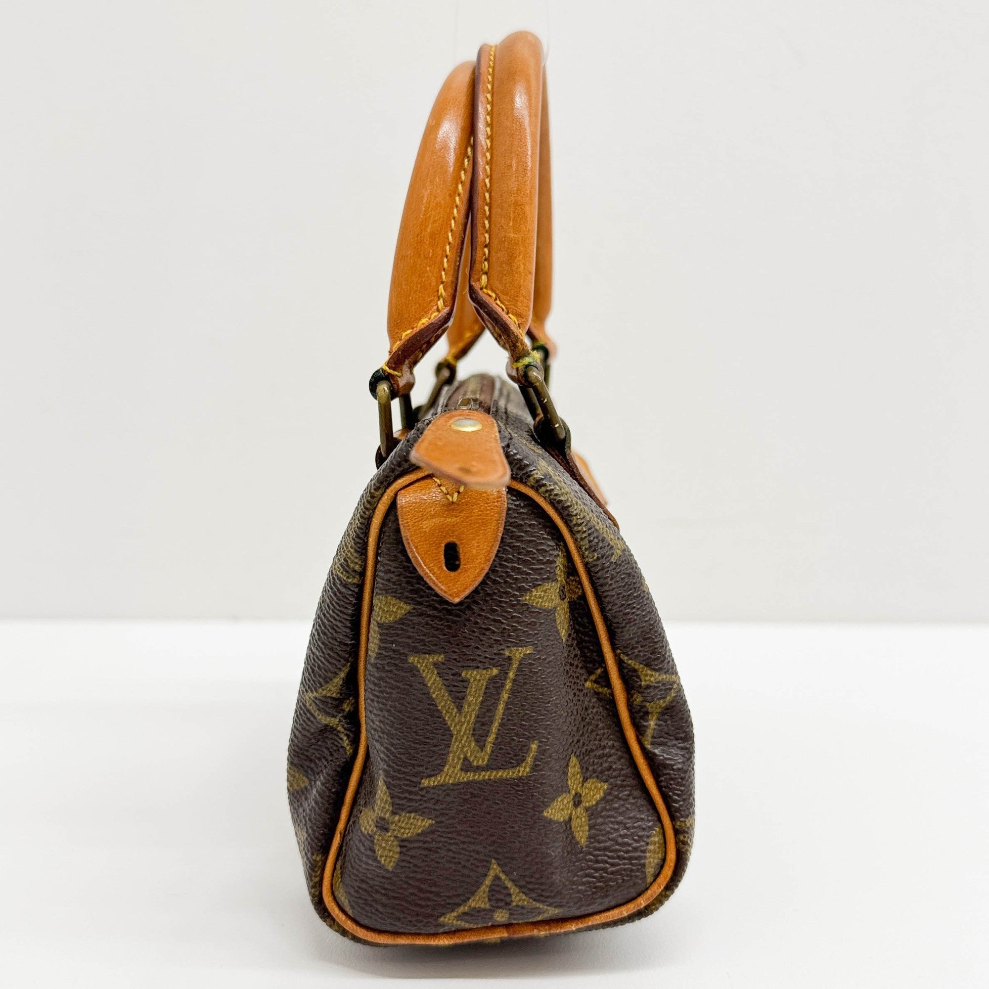 Mini Speedy Brown Monogram Canvas Two Way Bag