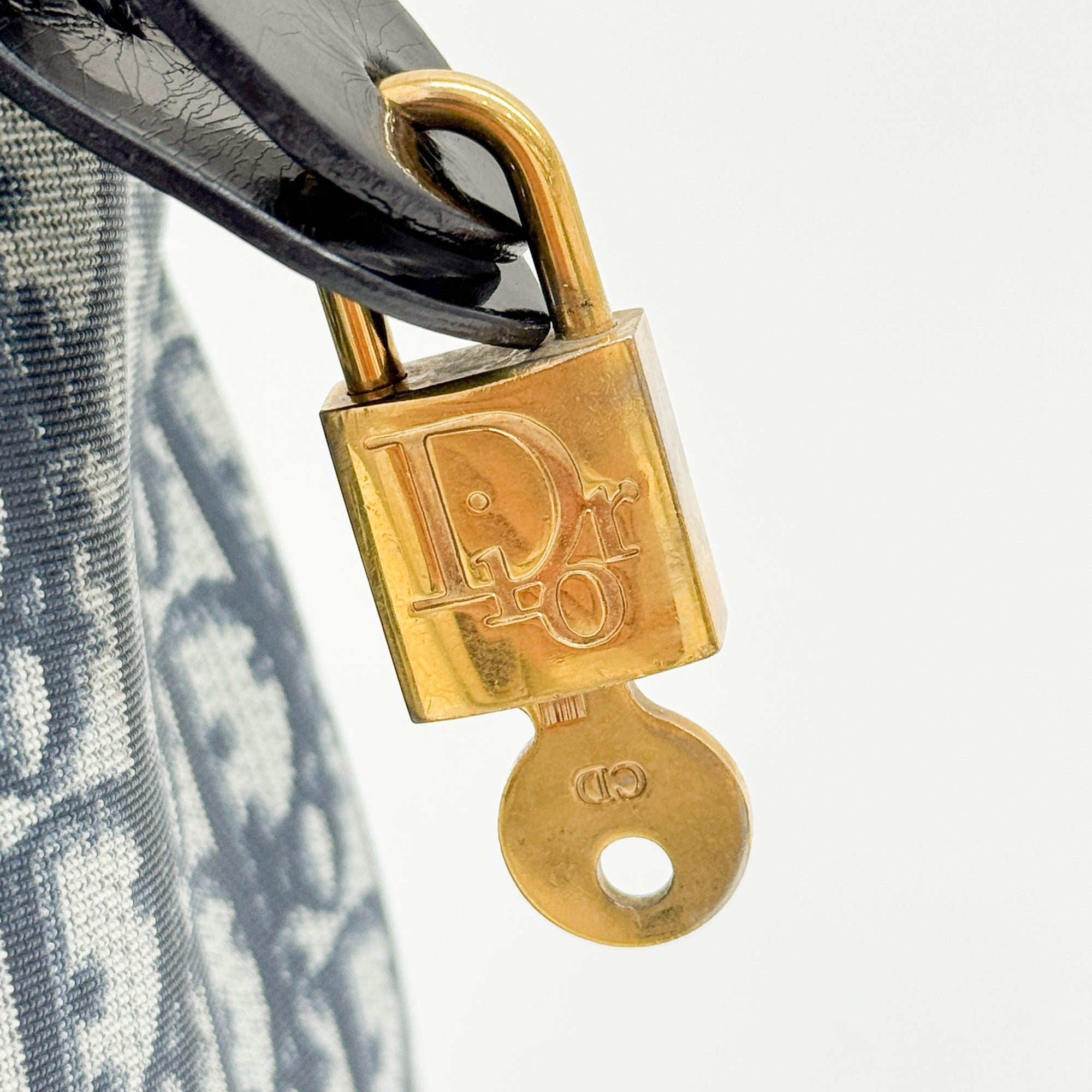 Mini Boston Blue Trotter Canvas Hand Bag