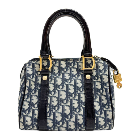 Mini Boston Blue Trotter Canvas Hand Bag