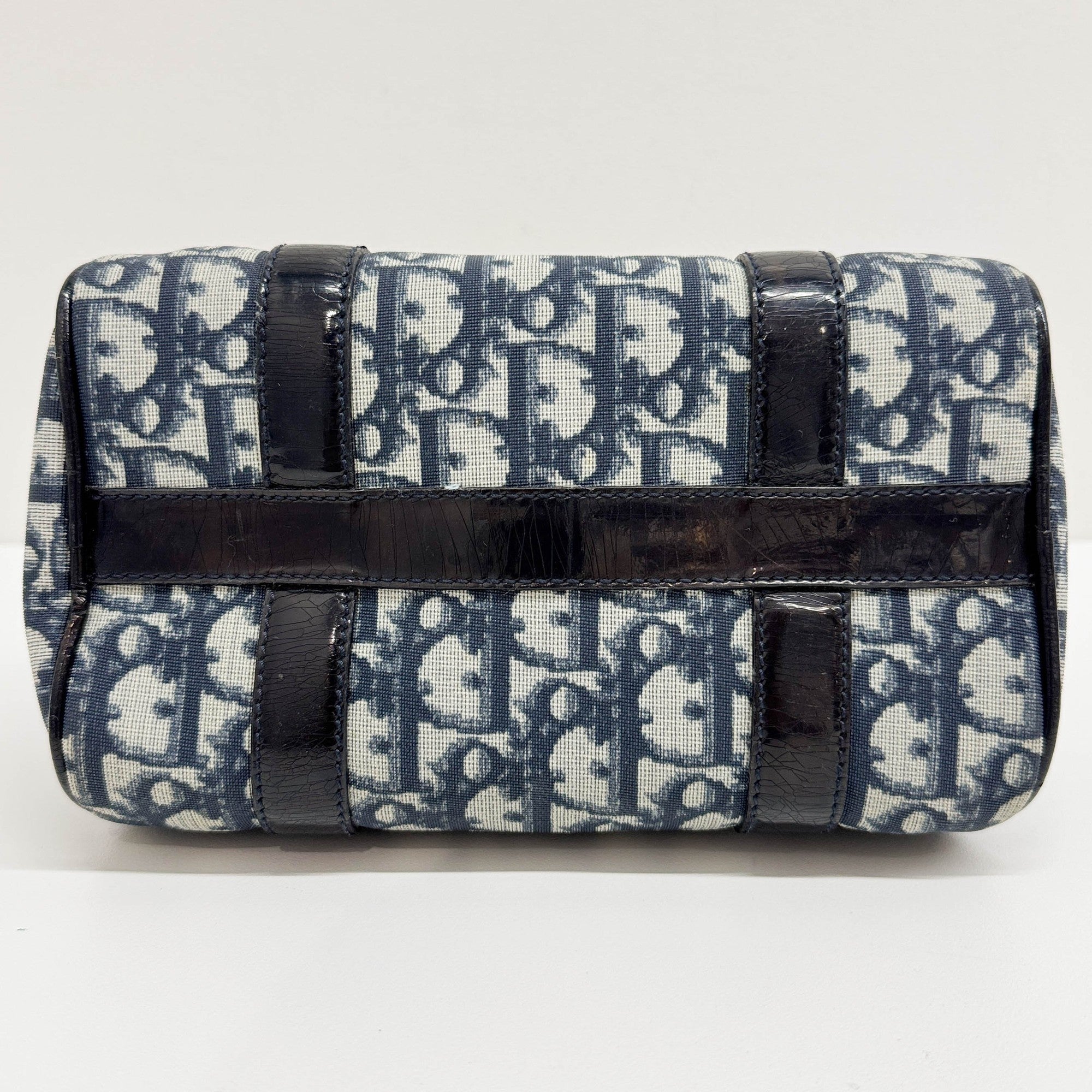 Mini Boston Blue Trotter Canvas Hand Bag