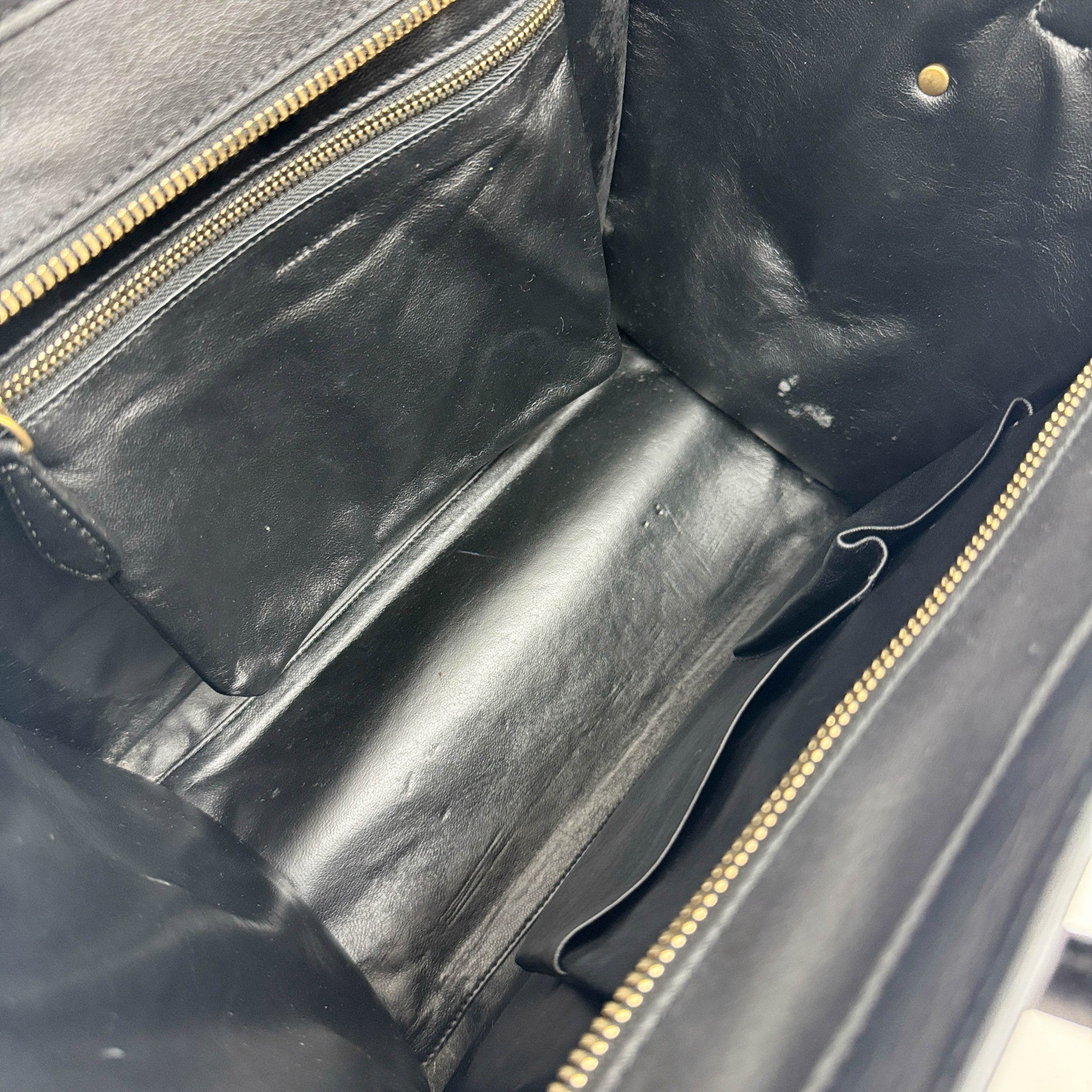 Luggage Phantom Black Trim Navy Blue Denim Hand Bag