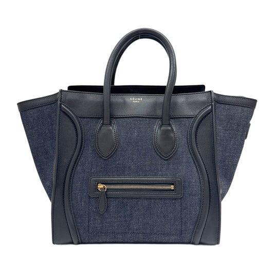 Luggage Phantom Black Trim Navy Blue Denim Hand Bag