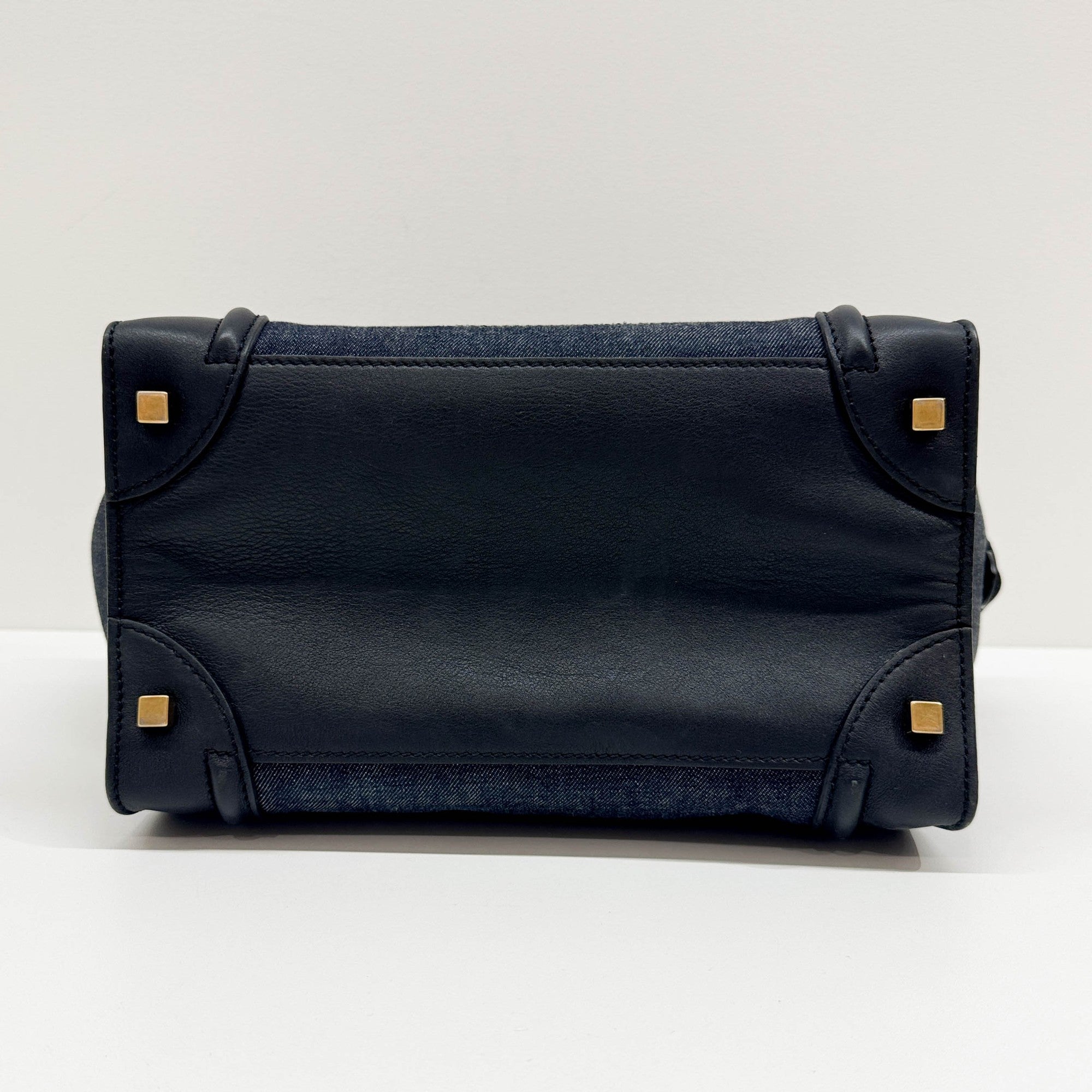 Luggage Phantom Black Trim Navy Blue Denim Hand Bag