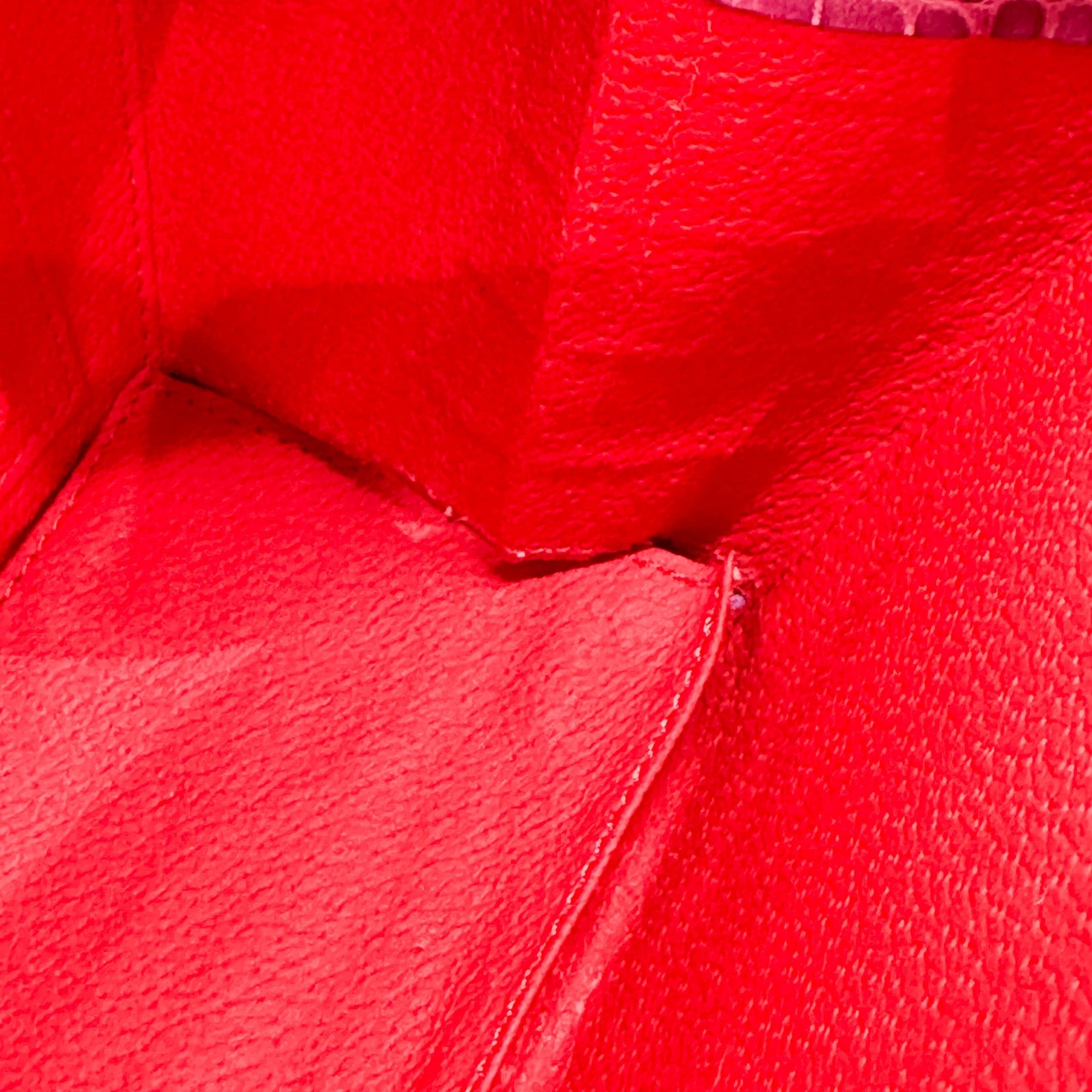 Mulberry Pink Crocodile Embossed Leather Hand Bag