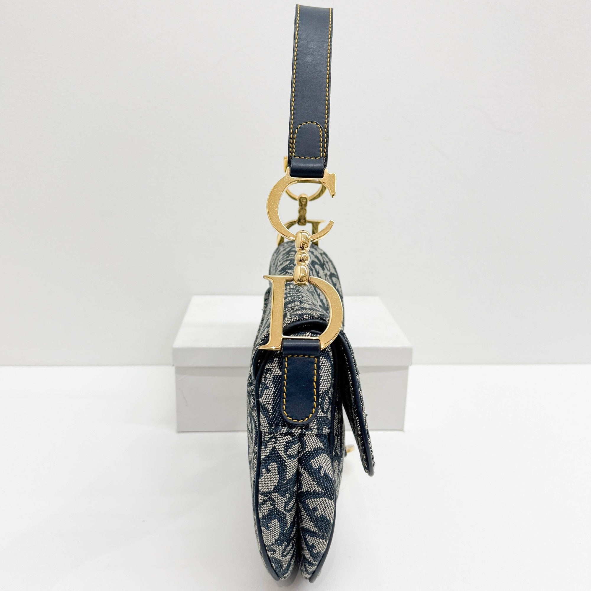 Saddle Blue Trotter Canvas Shoulder Bag