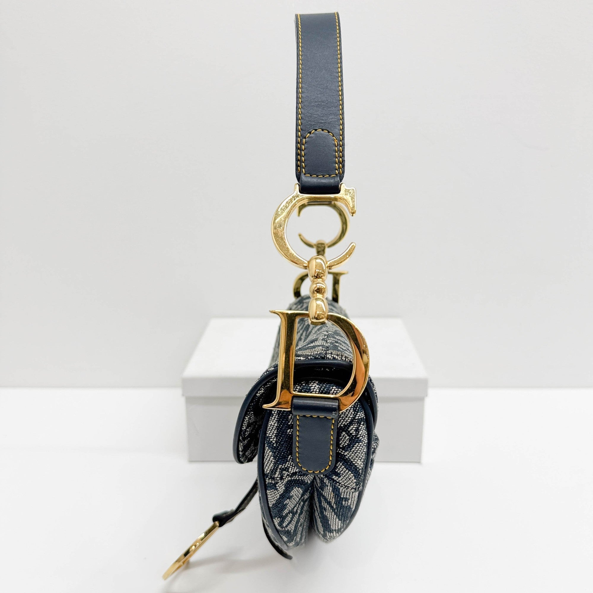 Saddle Blue Trotter Canvas Shoulder Bag