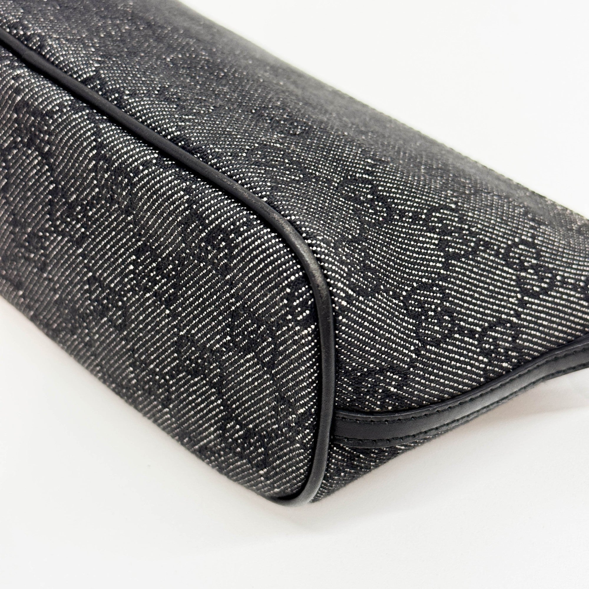 Boat Black GG Denim Pouch Bag