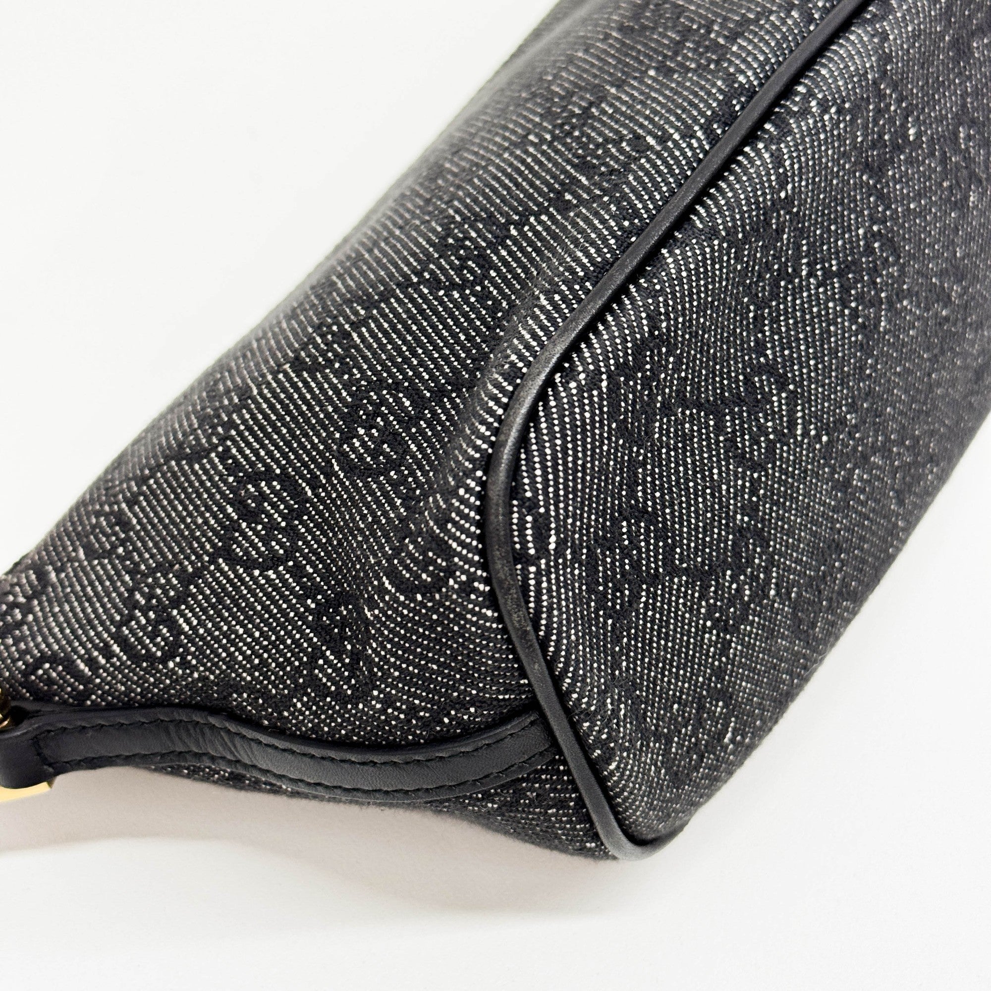 Boat Black GG Denim Pouch Bag