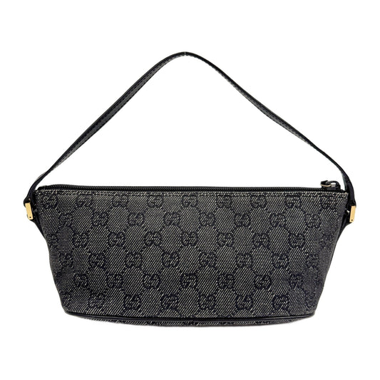 Boat Black GG Denim Pouch Bag