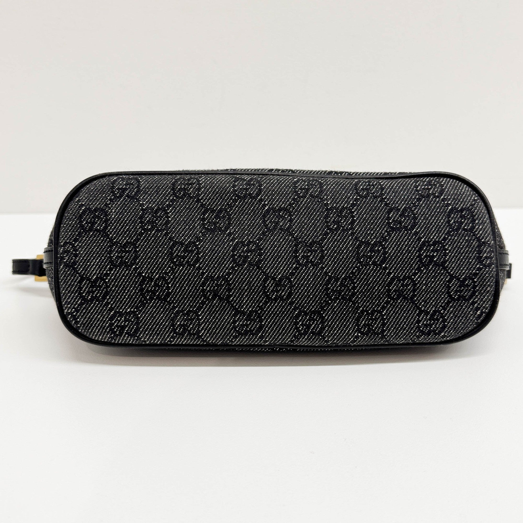 Boat Black GG Denim Pouch Bag