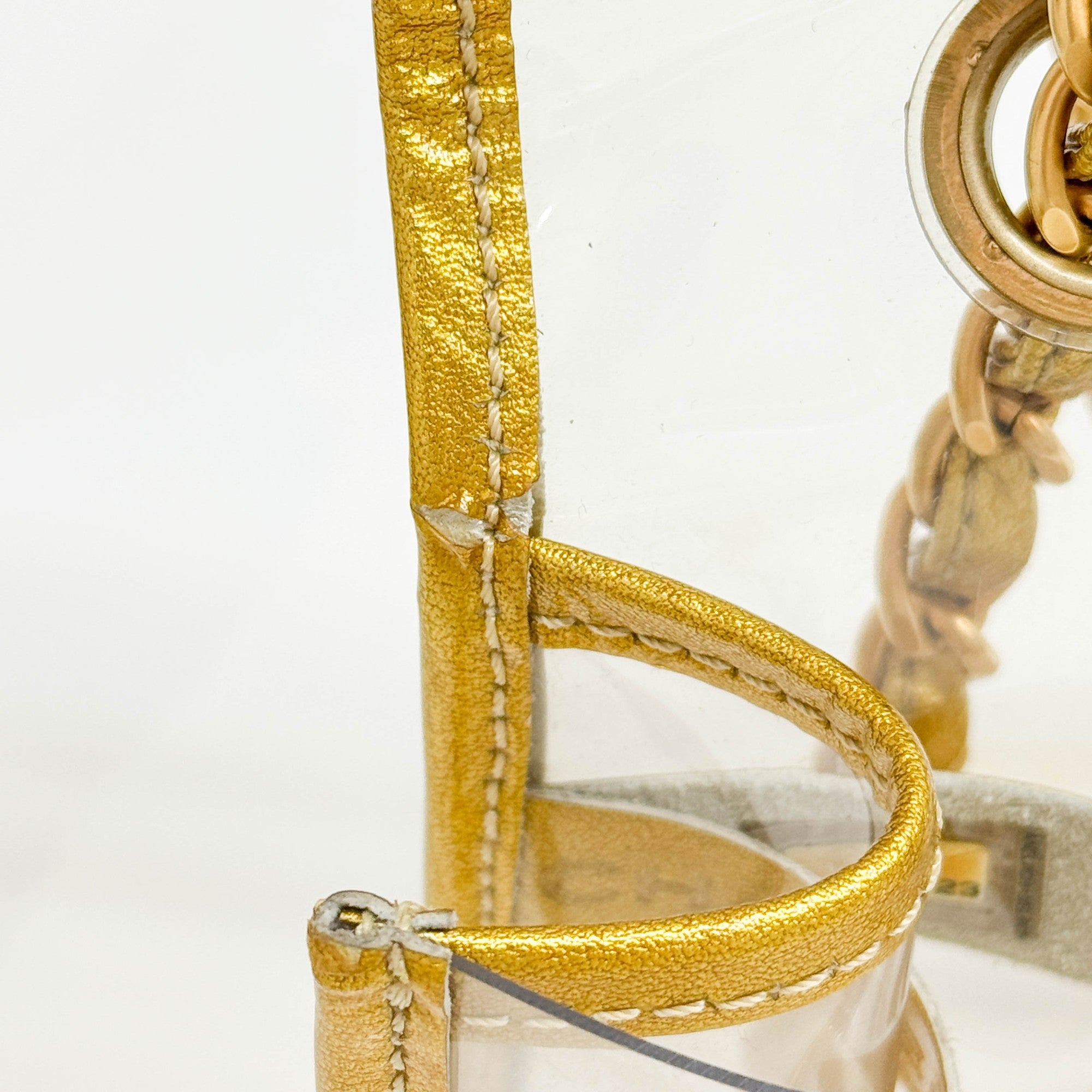 Classic Flap 2006 Gold Trim and Clear Vinyl Shoulder Bag