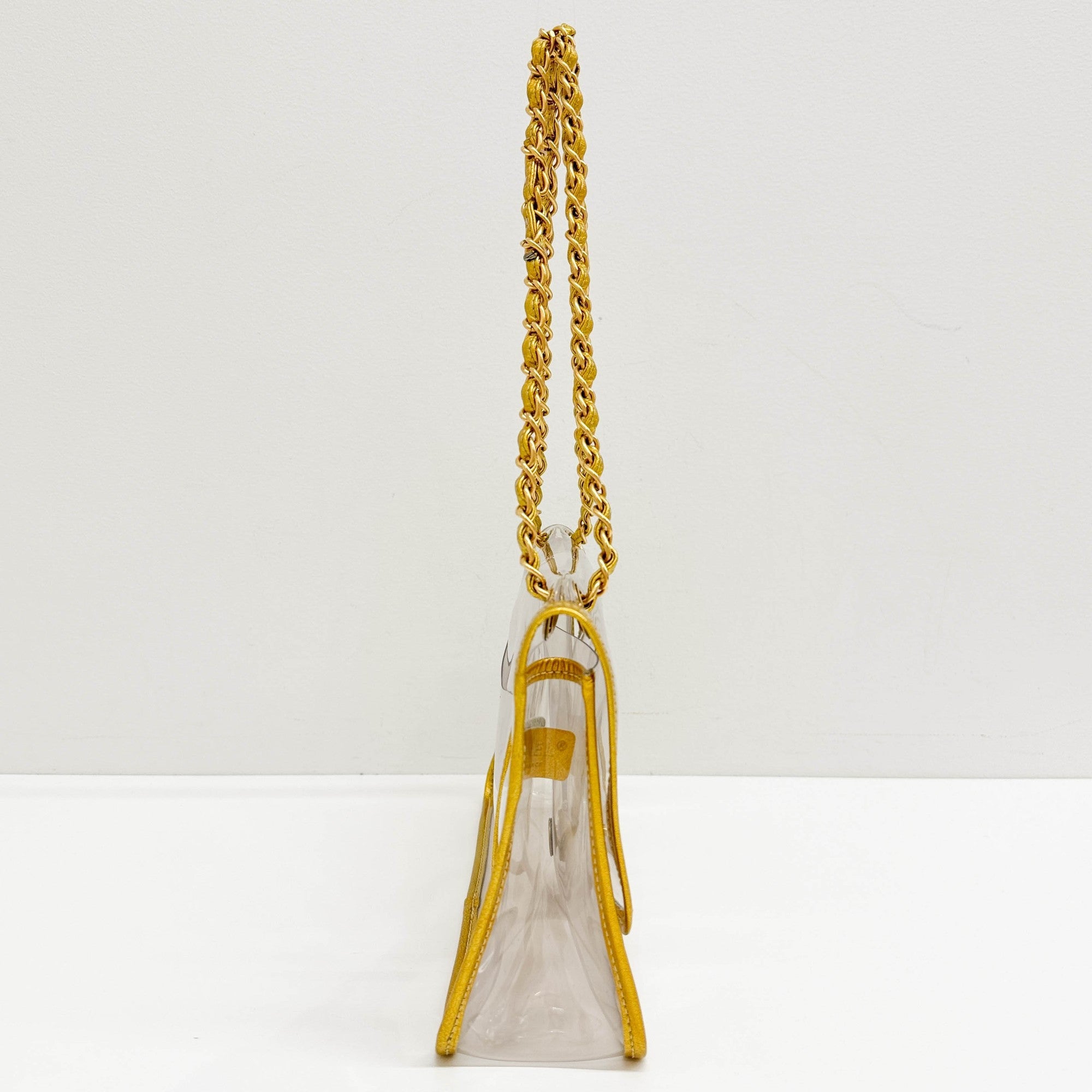 Classic Flap 2006 Gold Trim and Clear Vinyl Shoulder Bag