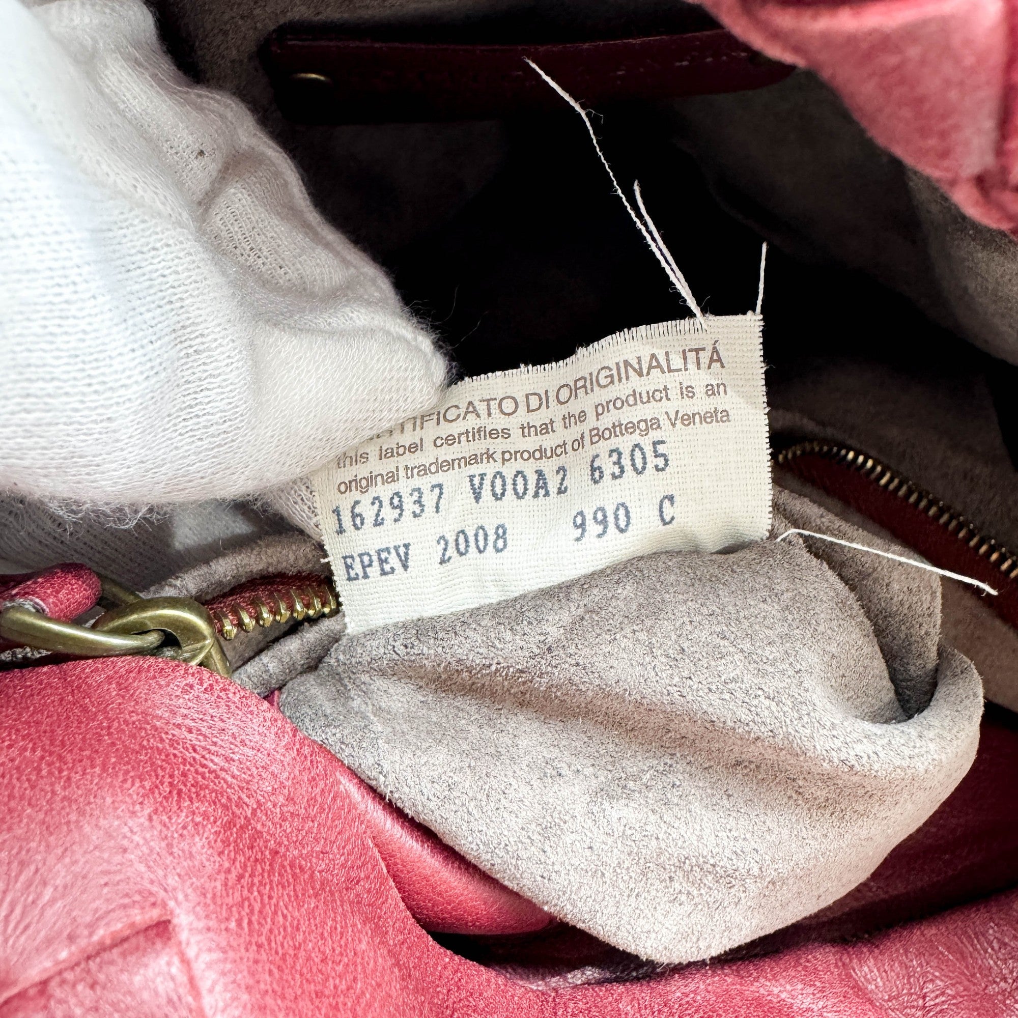 Mini Shopper Red Intrecciato Leather Shoulder Bag