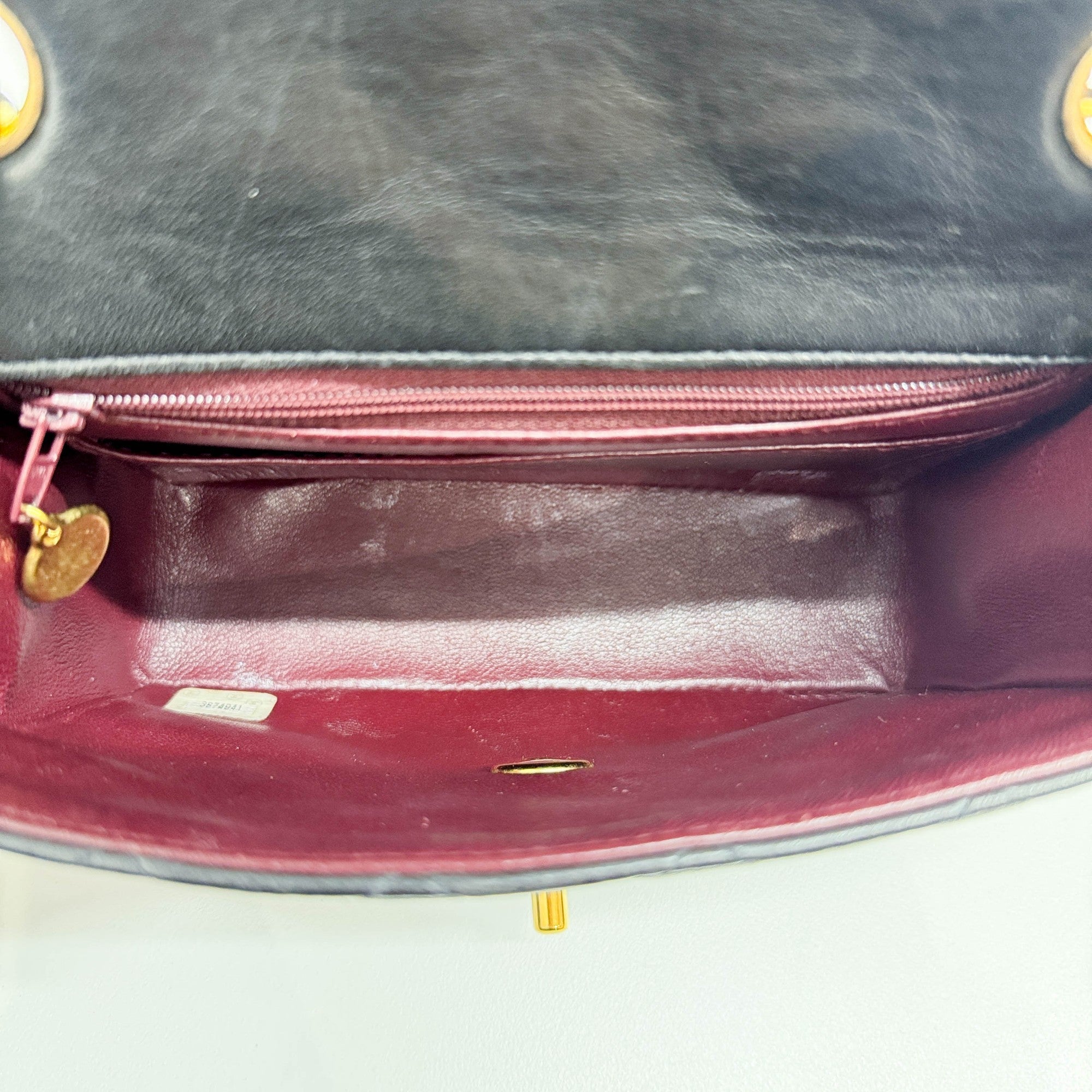 Mini Classic Flap 1994-1996 Matelasse Black Leather Shoulder Bag