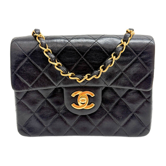 Mini Classic Flap 1994-1996 Matelasse Black Leather Shoulder Bag