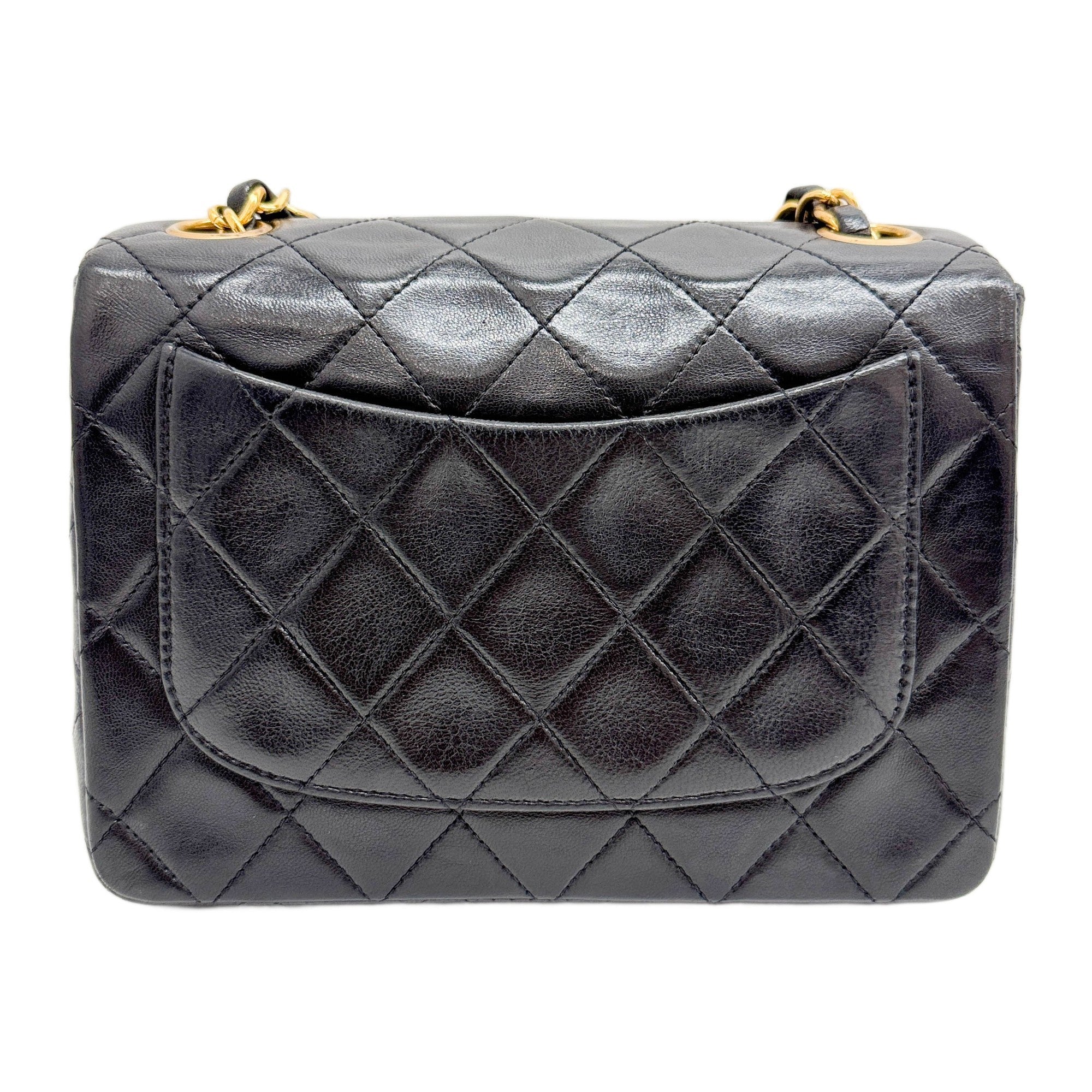 Mini Classic Flap 1994-1996 Matelasse Black Leather Shoulder Bag