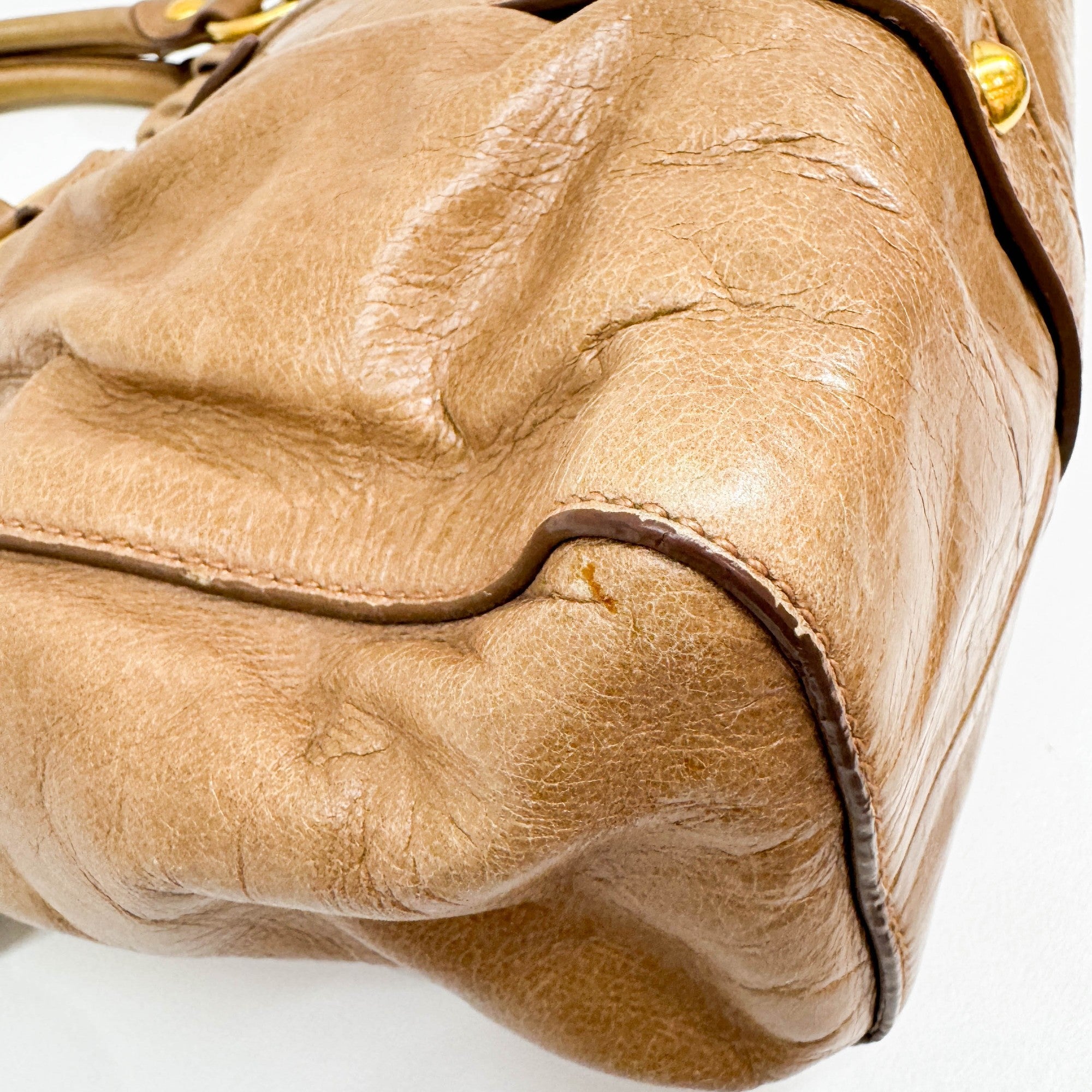 Vitello Brown Leather Two Way Bag