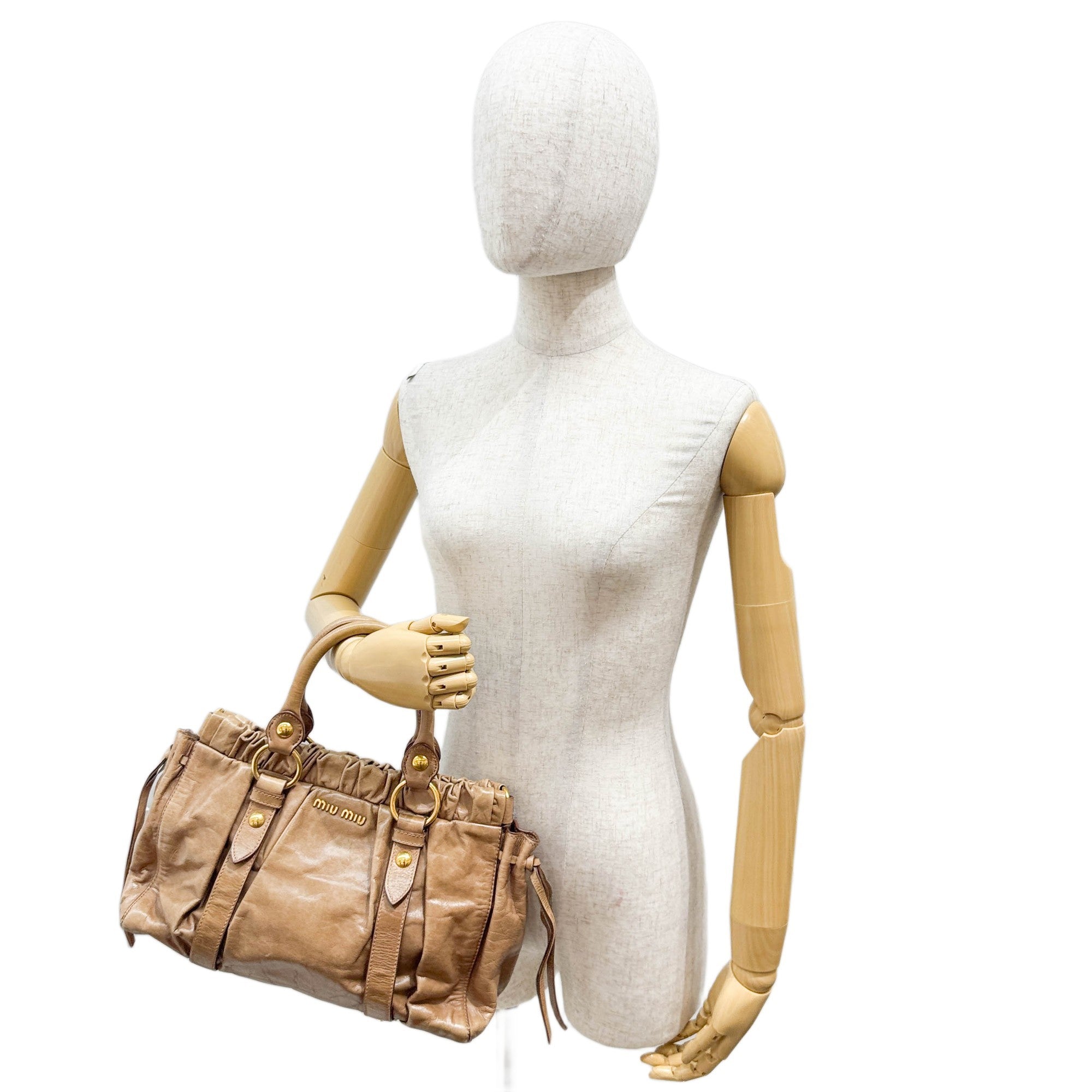 Vitello Brown Leather Two Way Bag