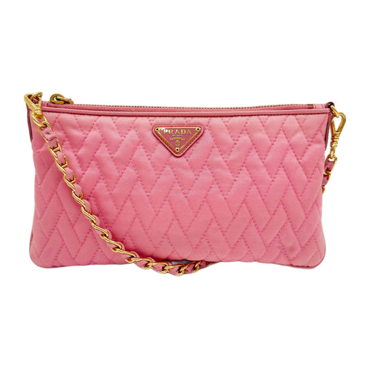 Prada Pink Chain Quilted Shoulder Bag
