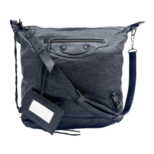 The Day Black Leather Shoulder Bag