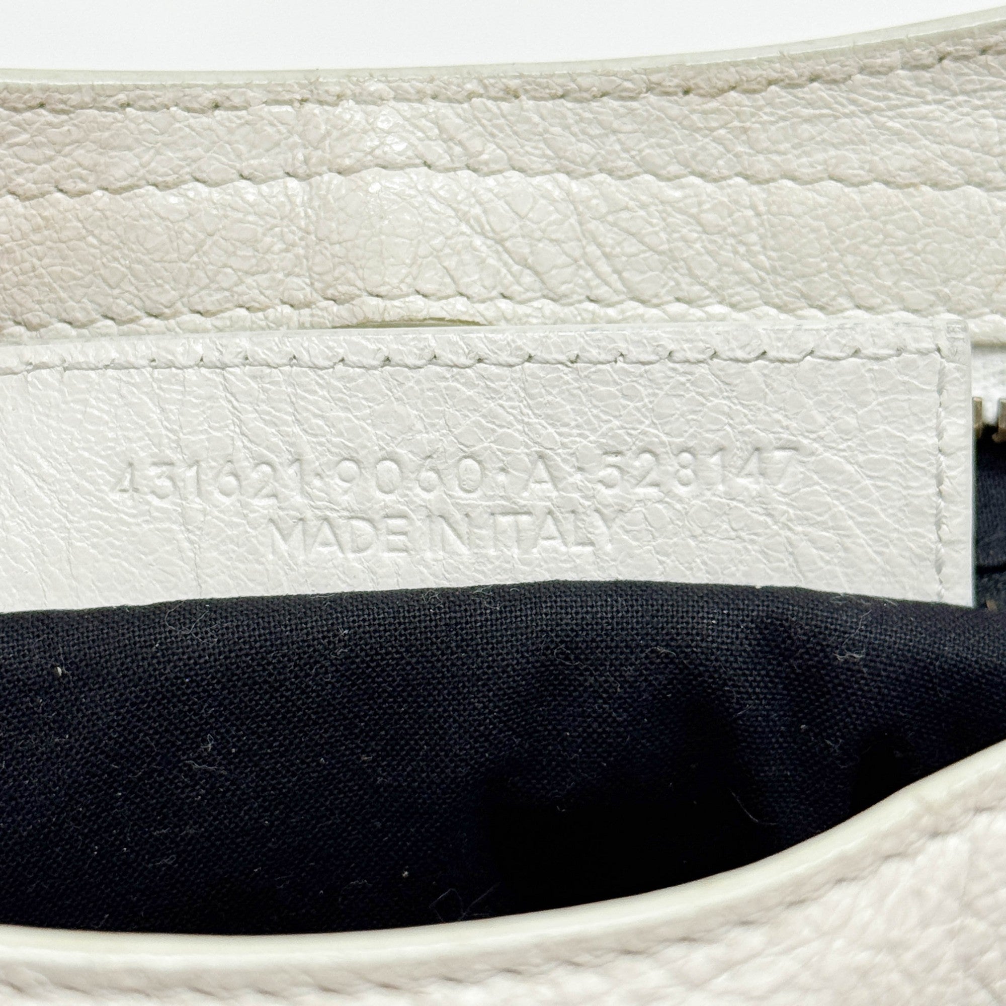 Mini City White Leather Two-Way Bag