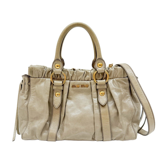 Vitello Pastel Sage Green Leather Two Way Bag