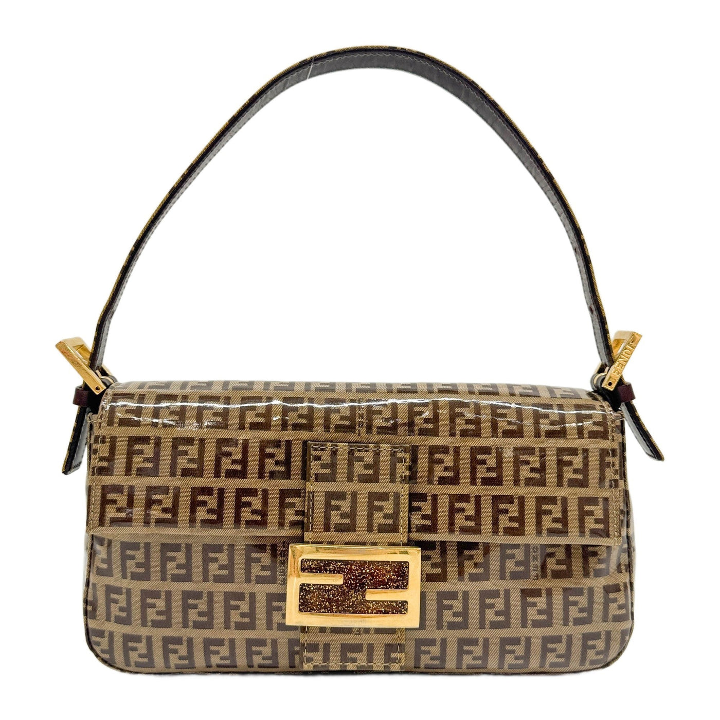 Baguette Brown Zucchino Canvas Shoulder Bag