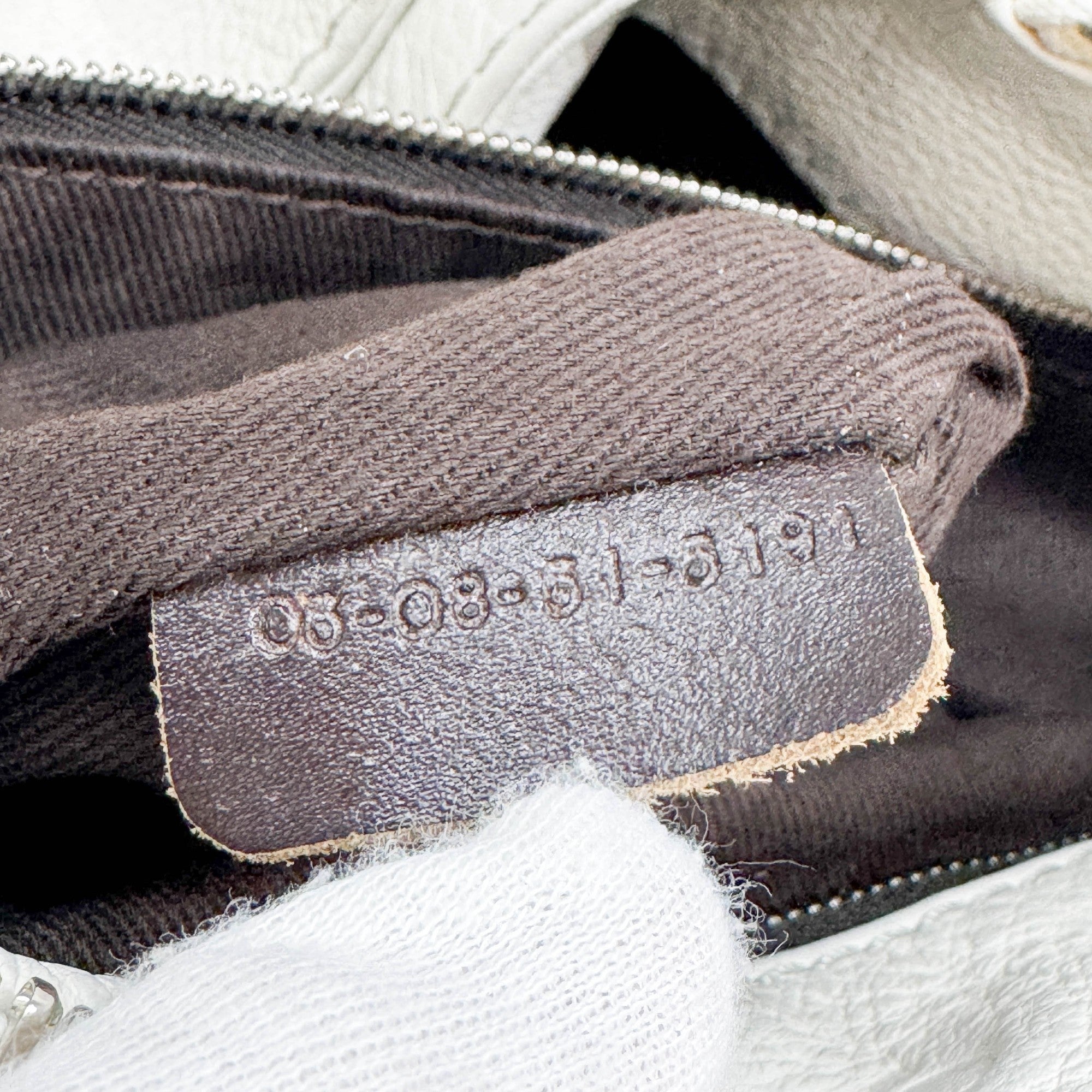 Paddington Silver Hardware White Leather Shoulder Bag