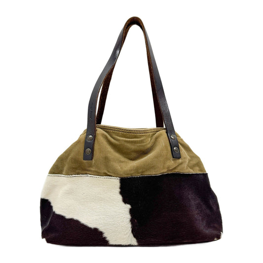 Brown Cow Print Pony Hair Shoulder Bag