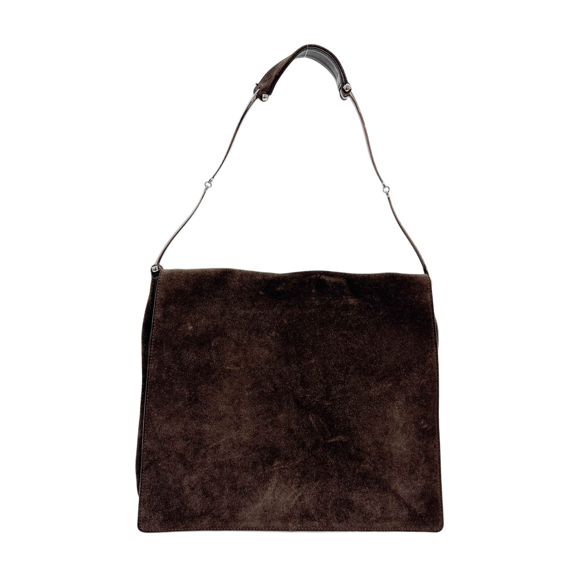 Brown Suede Shoulder Bag