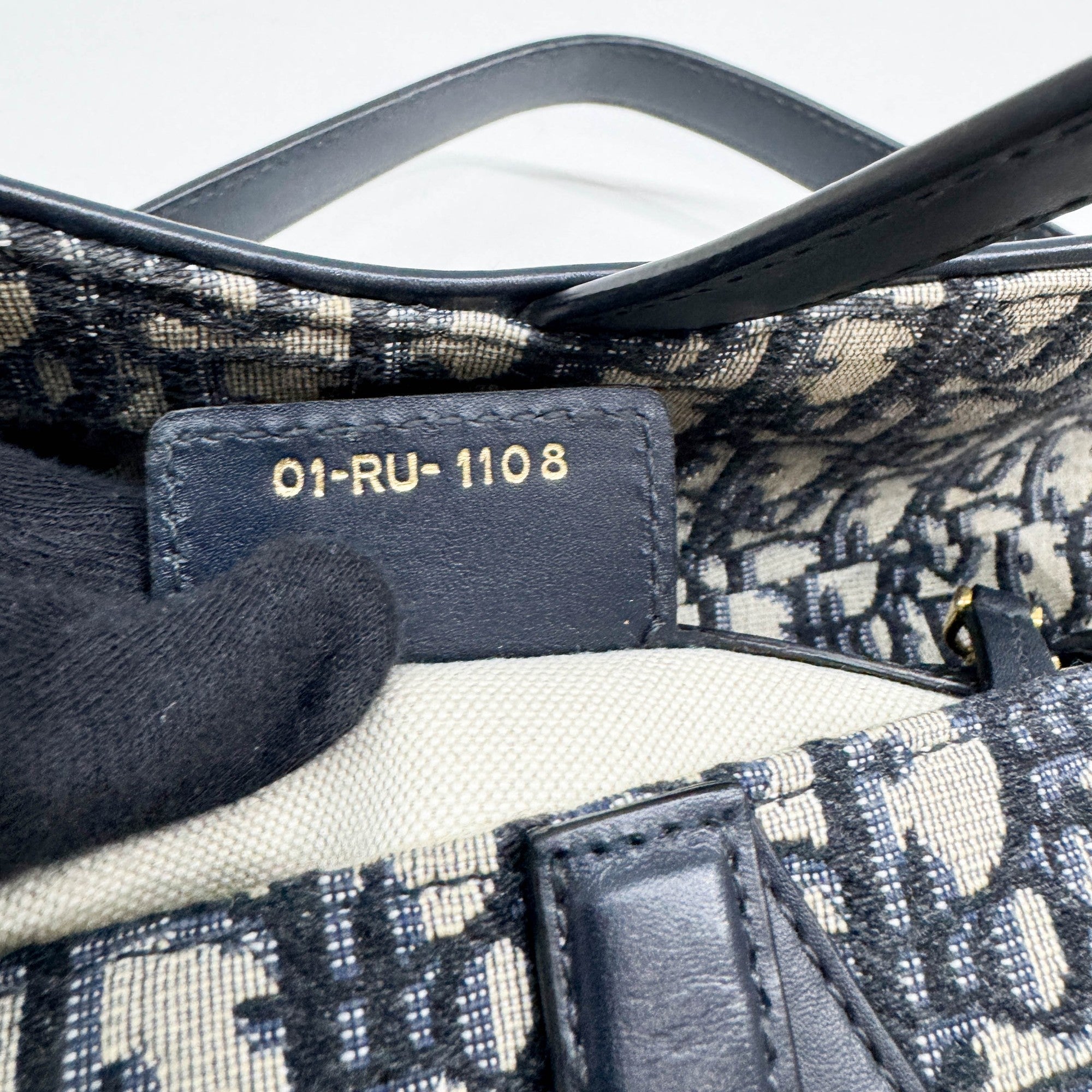 Saddle Beige with Blue Trotter Canvas Shoulder Bag