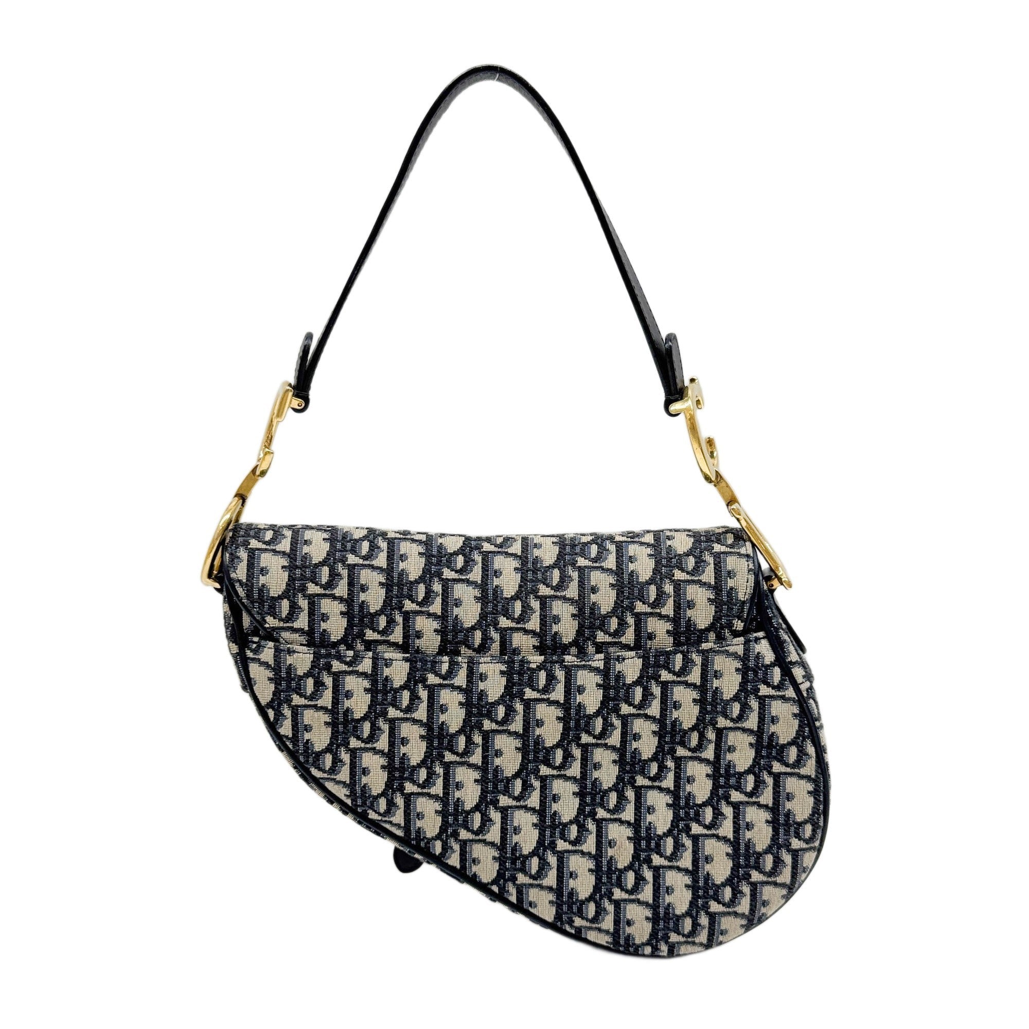 Saddle Beige with Blue Trotter Canvas Shoulder Bag