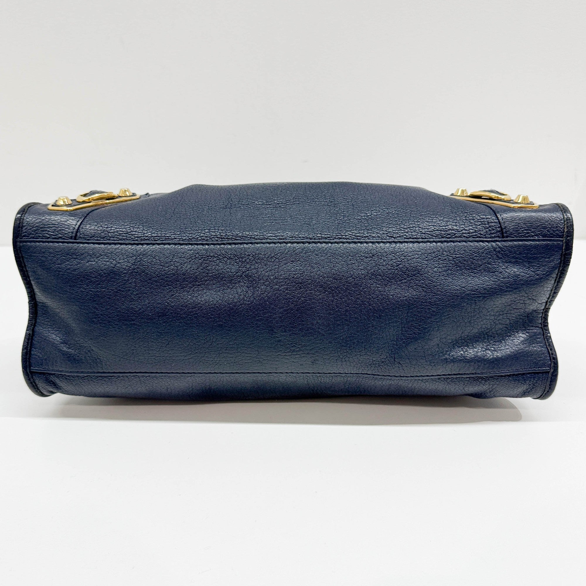 The City Navy Leather Two Way Bag