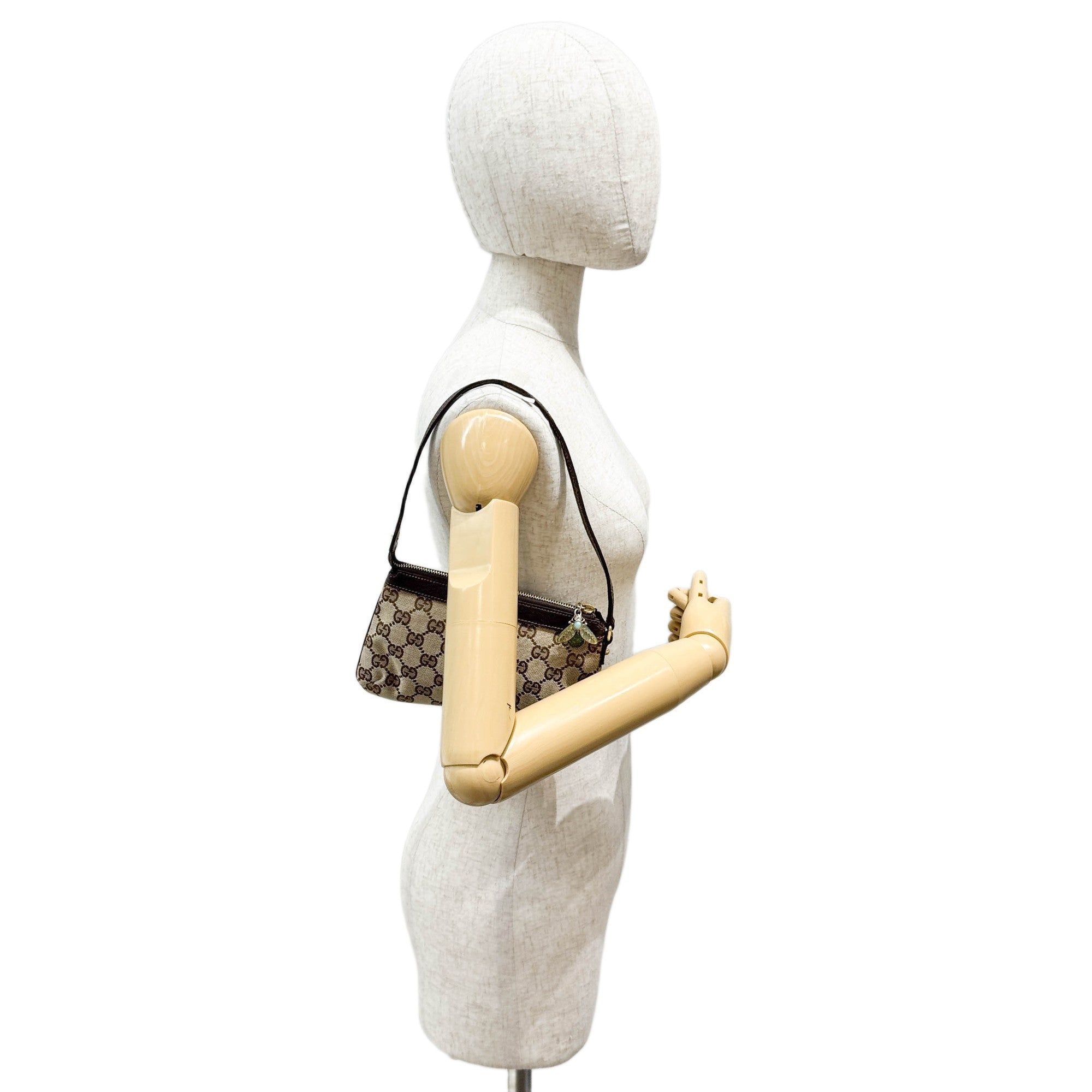 Pochette Bumblebee Charm GG Canvas Shoulder Bag