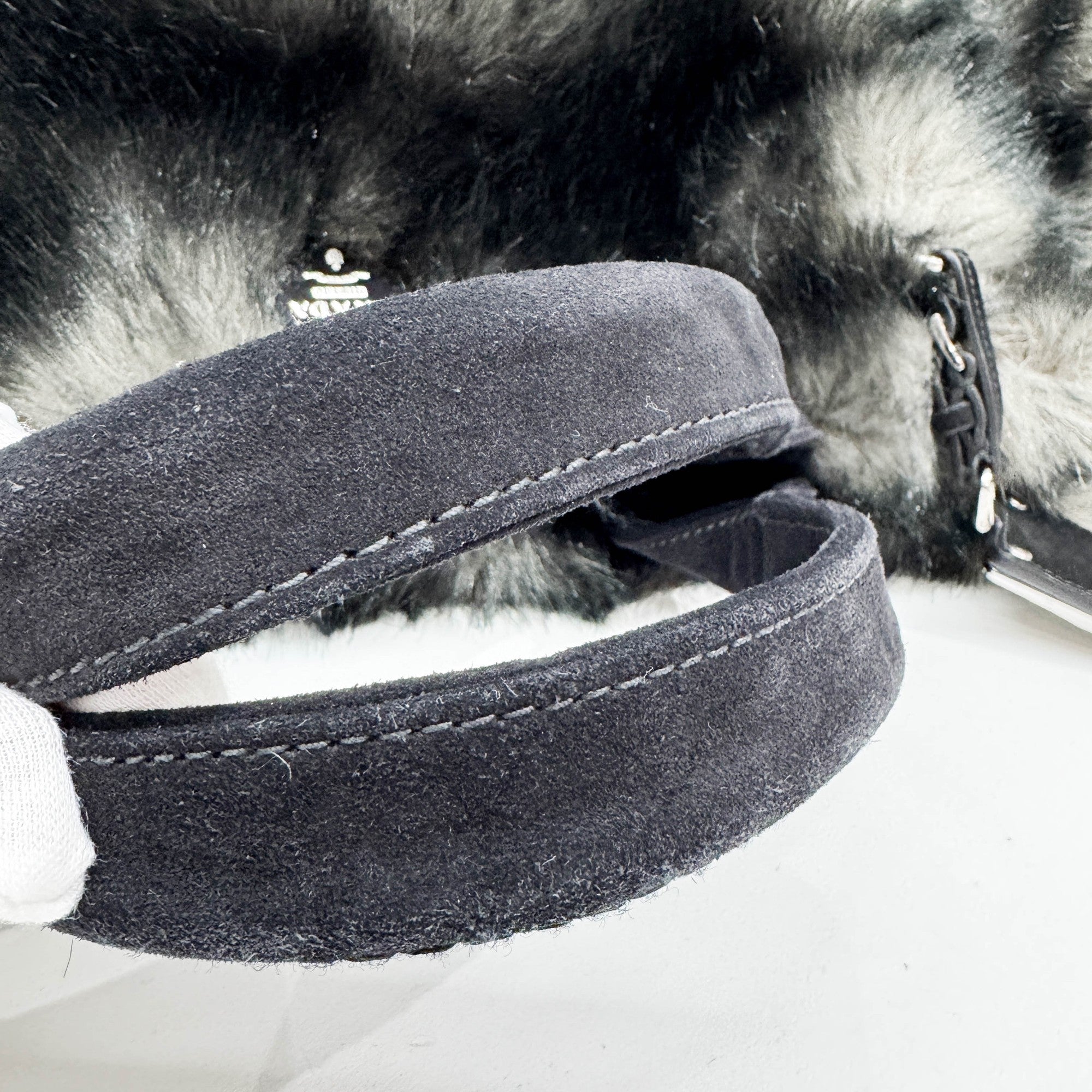 Canapa GM Black and Grey Eco-Fur Tote Bag