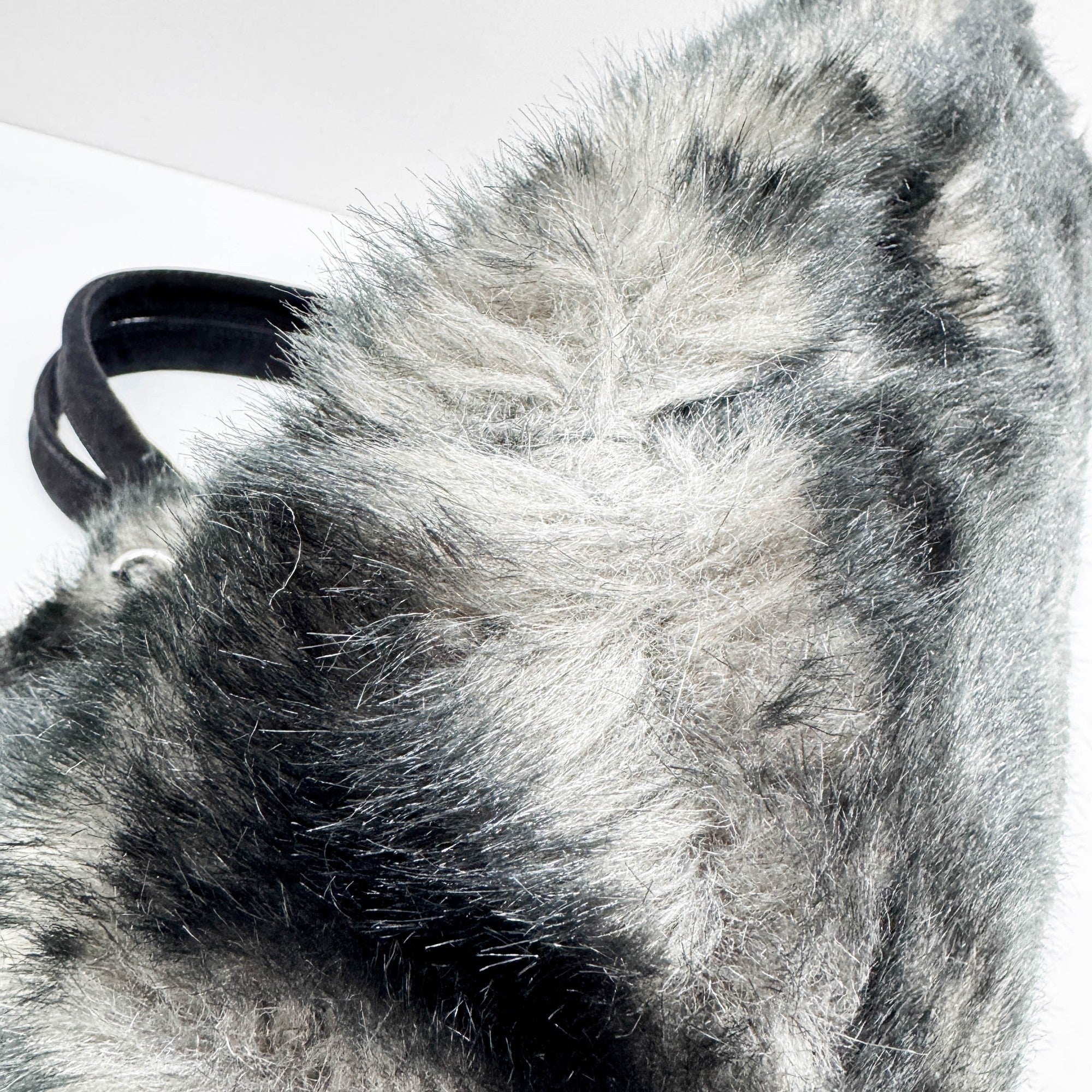 Canapa GM Black and Grey Eco-Fur Tote Bag