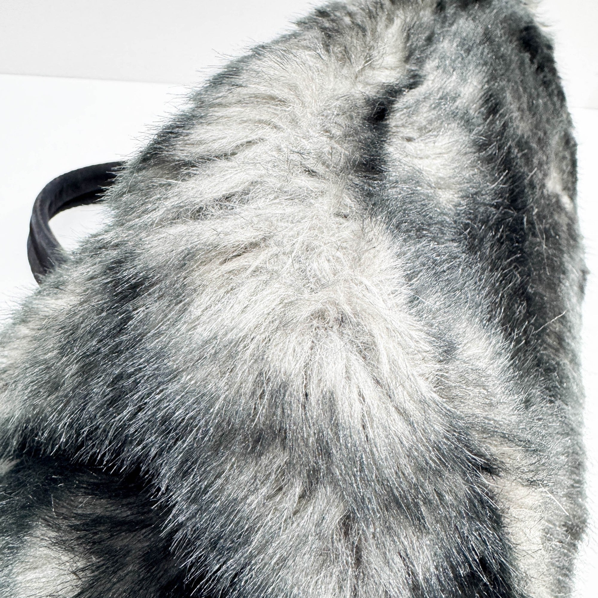Canapa GM Black and Grey Eco-Fur Tote Bag