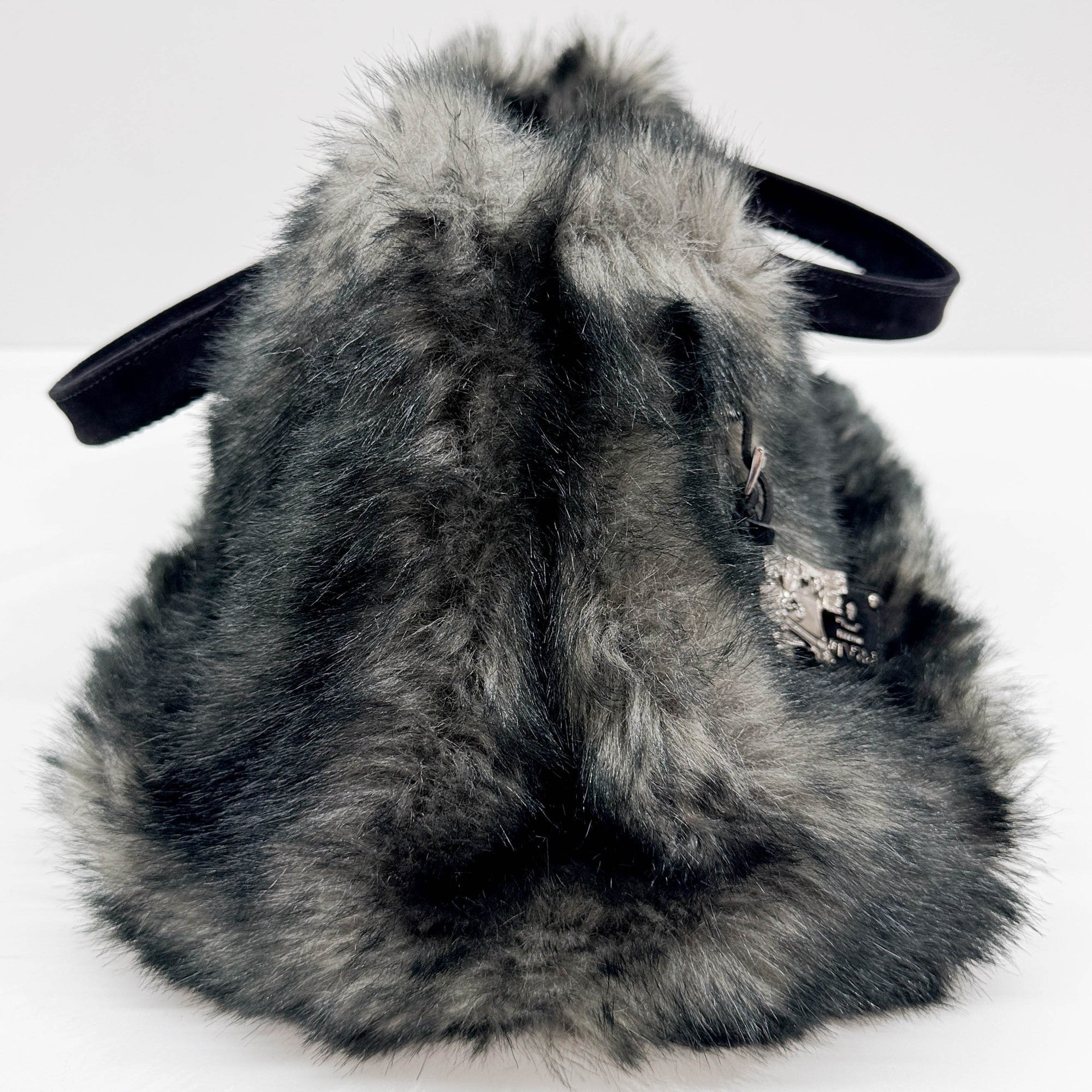 Canapa GM Black and Grey Eco-Fur Tote Bag