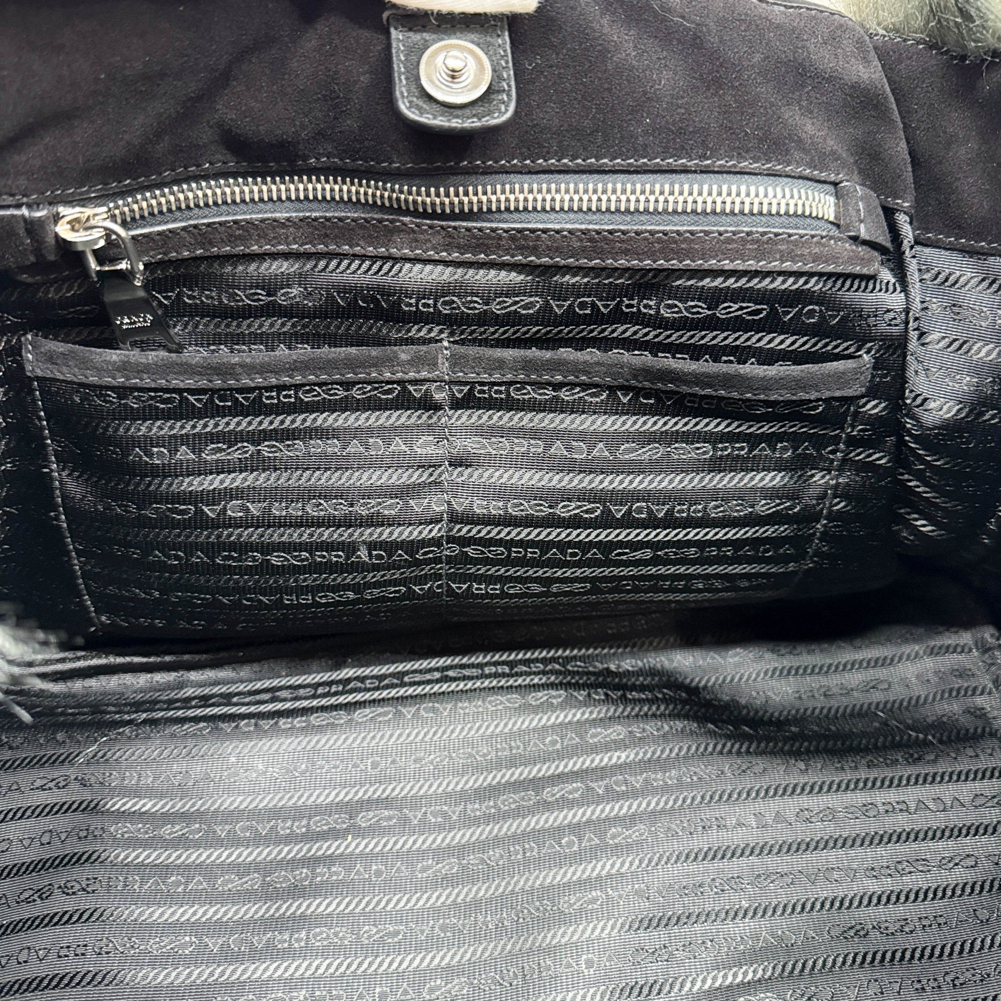 Canapa GM Black and Grey Eco-Fur Tote Bag