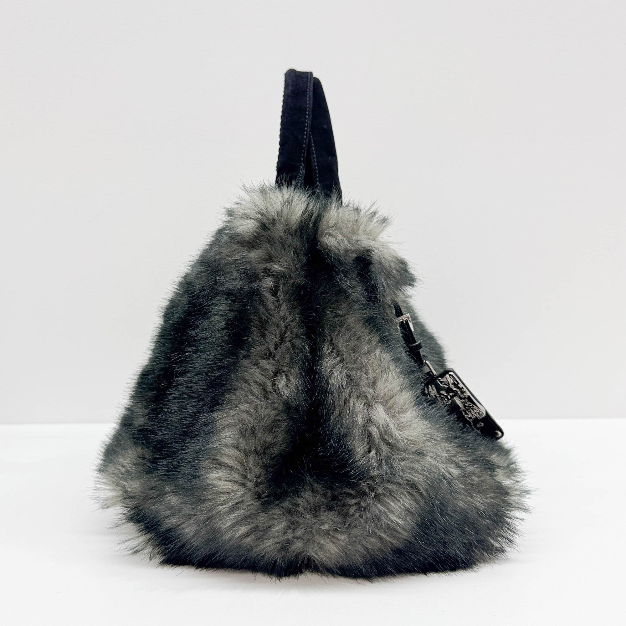 Canapa GM Black and Grey Eco-Fur Tote Bag