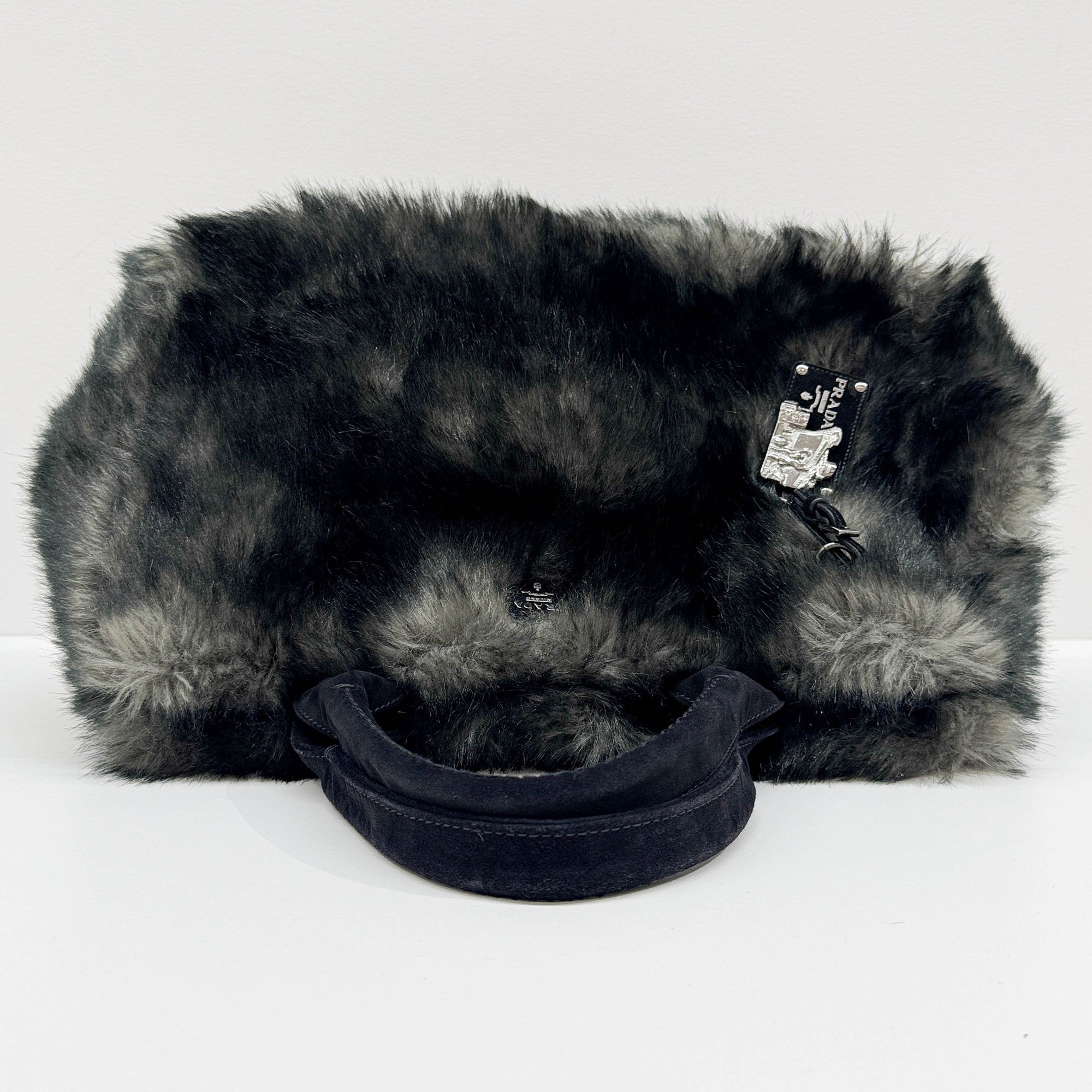 Canapa GM Black and Grey Eco-Fur Tote Bag