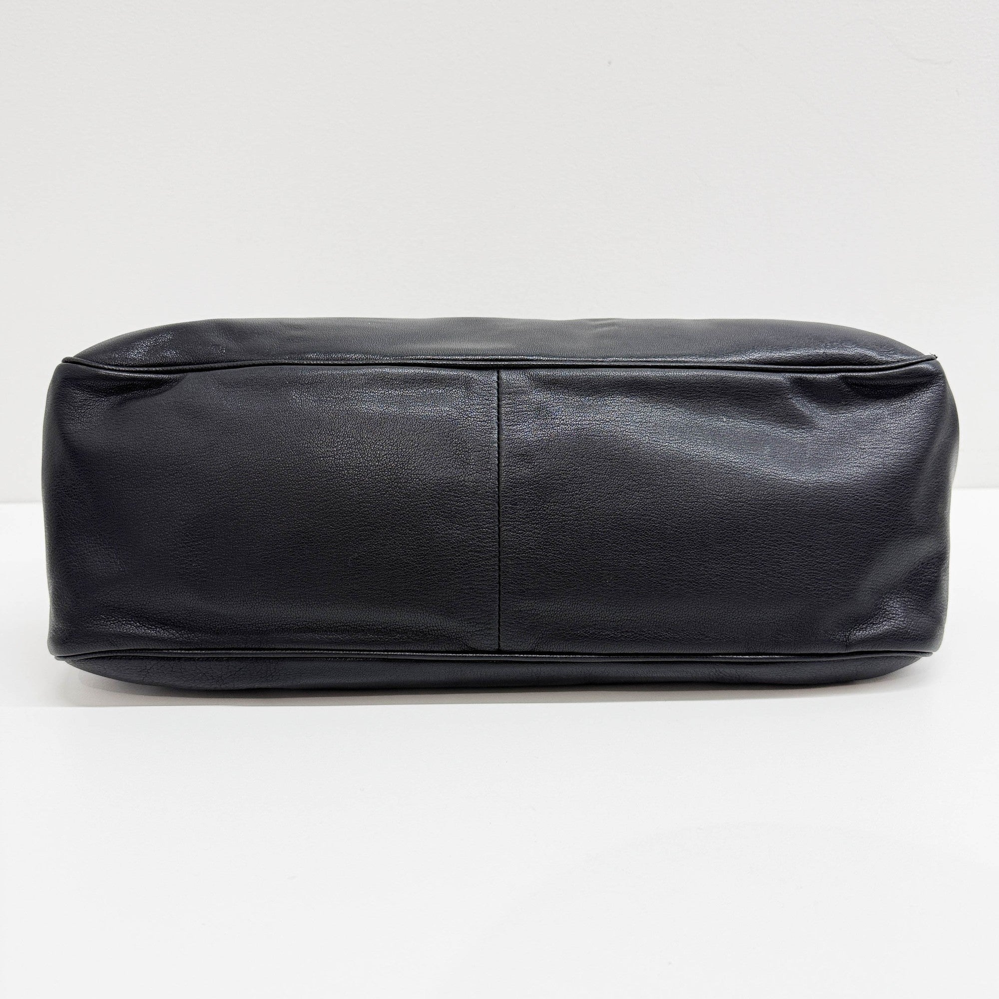 Muse Black Leather Shoulder Bag