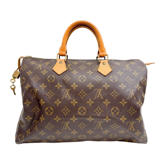 Speedy 35 Brown Monogram Canvas Hand Bag