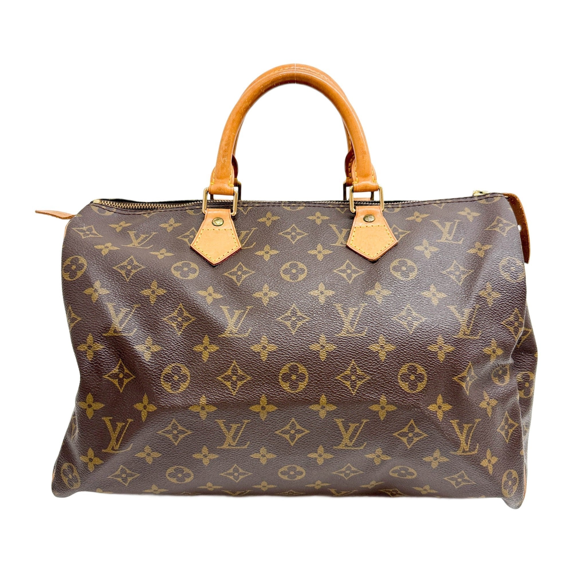 Speedy 35 Brown Monogram Canvas Hand Bag