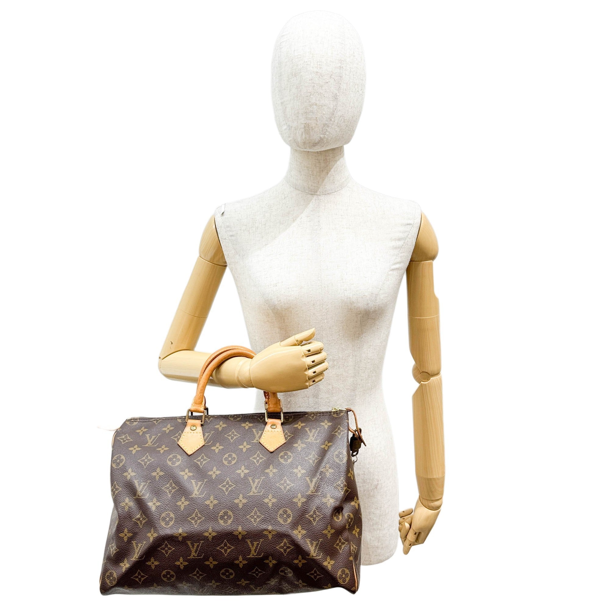 Speedy 35 Brown Monogram Canvas Hand Bag