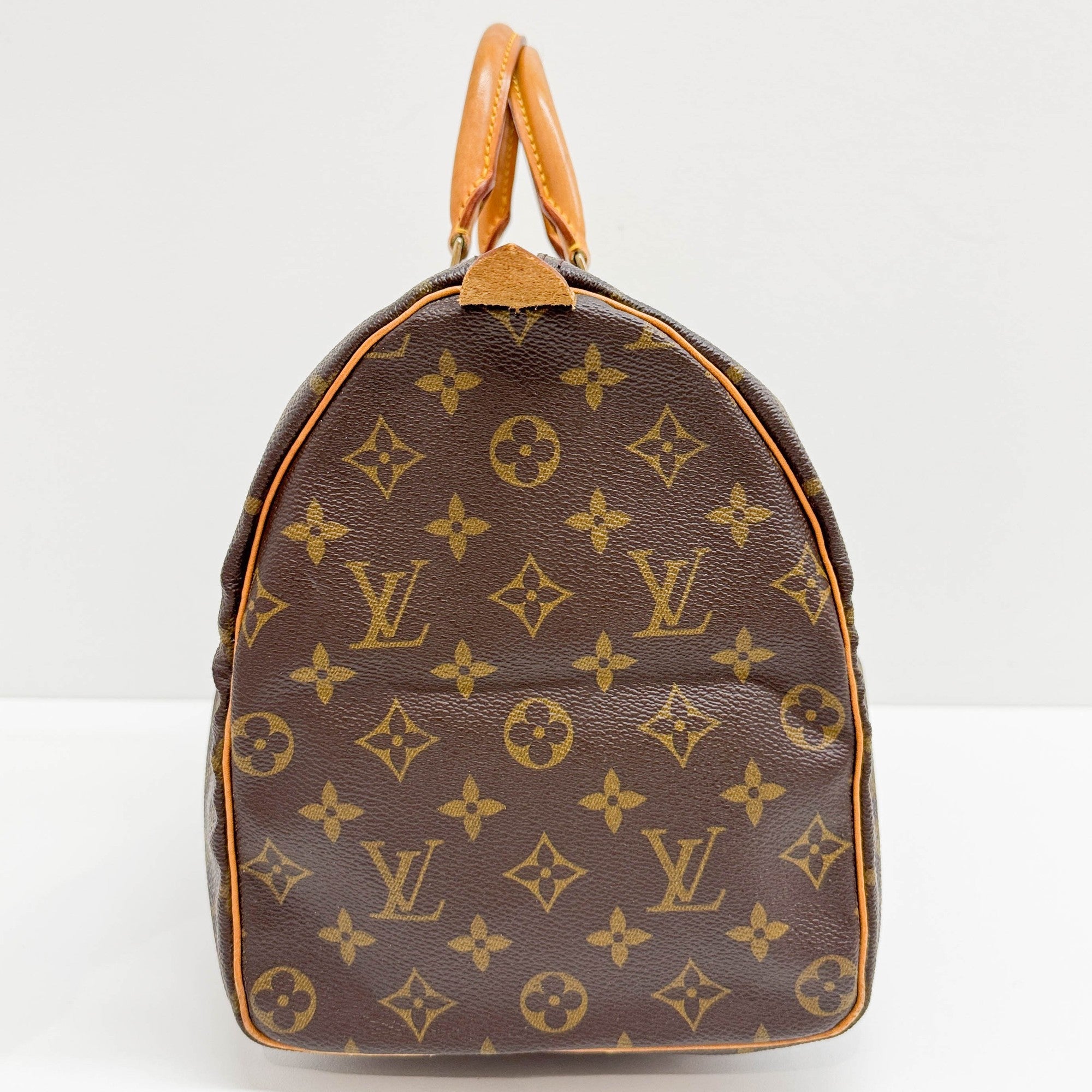 Speedy 35 Brown Monogram Canvas Hand Bag