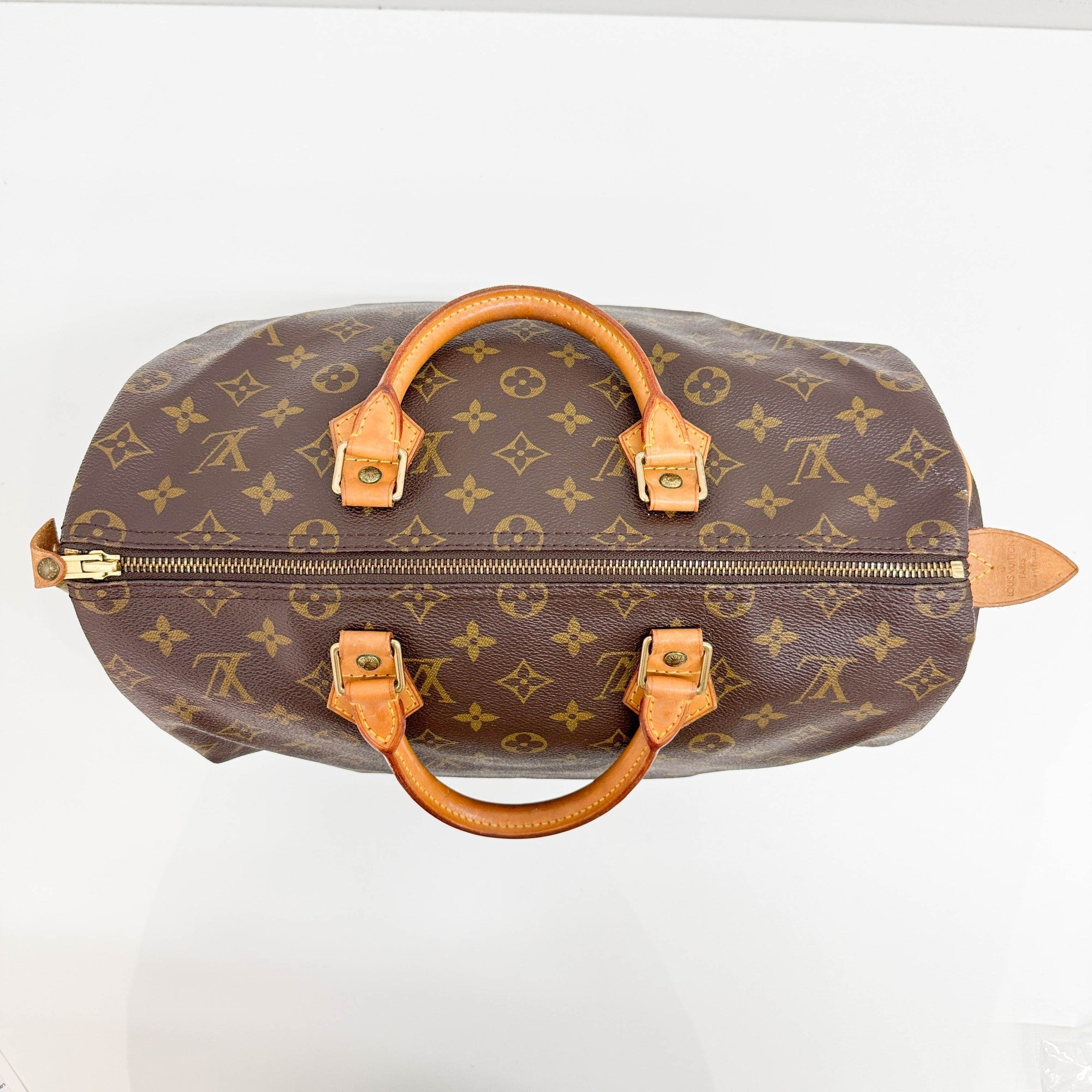 Speedy 35 Brown Monogram Canvas Hand Bag