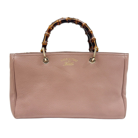Bamboo Shopper Dusty Pink Leather Two Way Bag